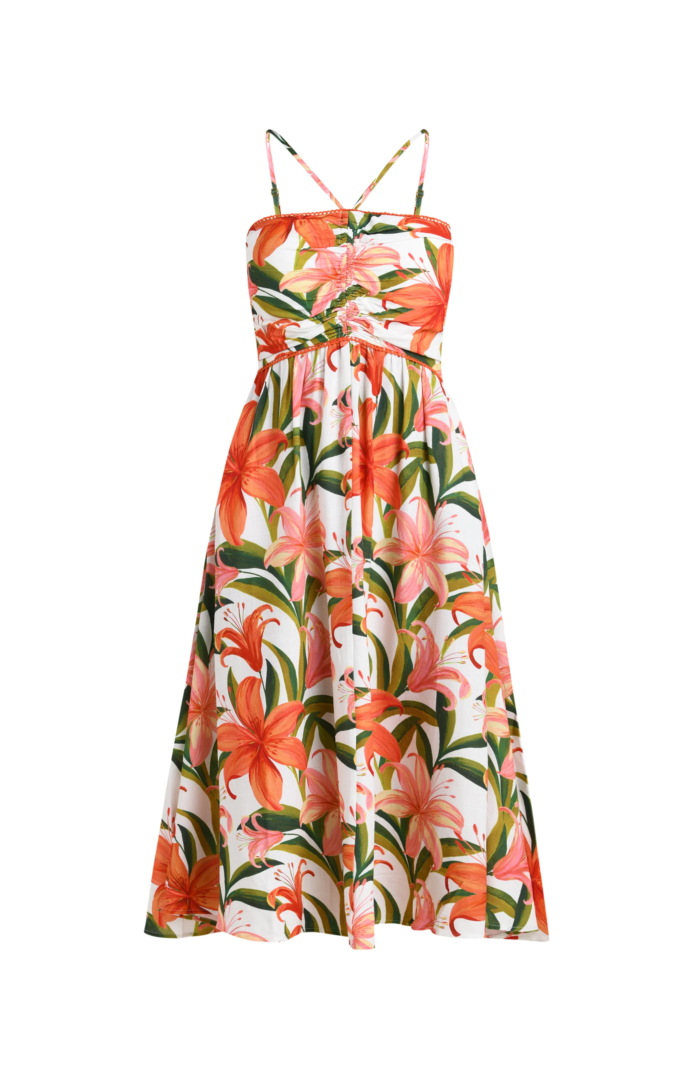 Jungle Blossoms Halter Midi Dress - Image 5