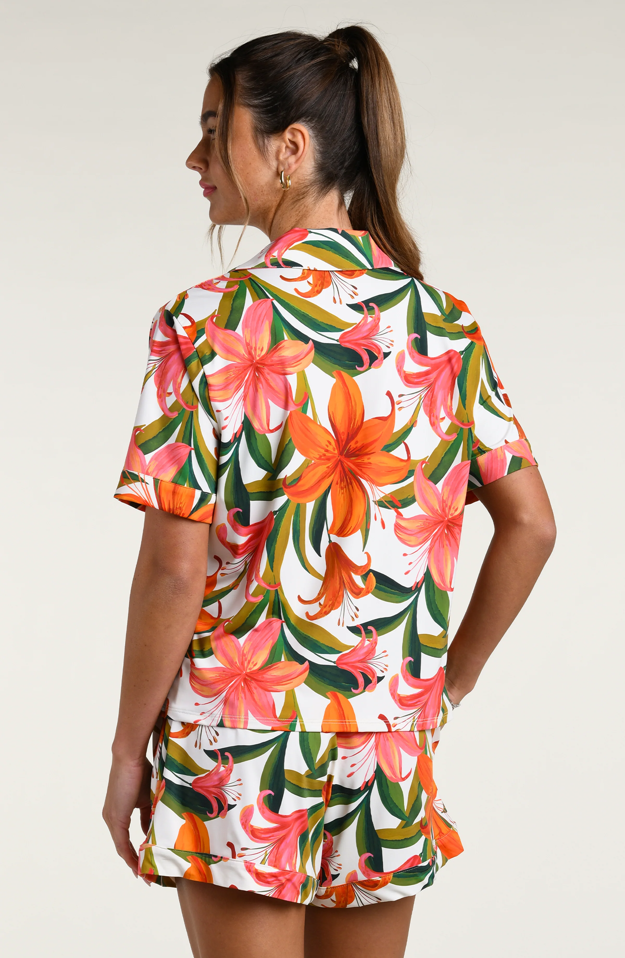 Jungle Blossoms Short Pajama Set - Multi - Image 2