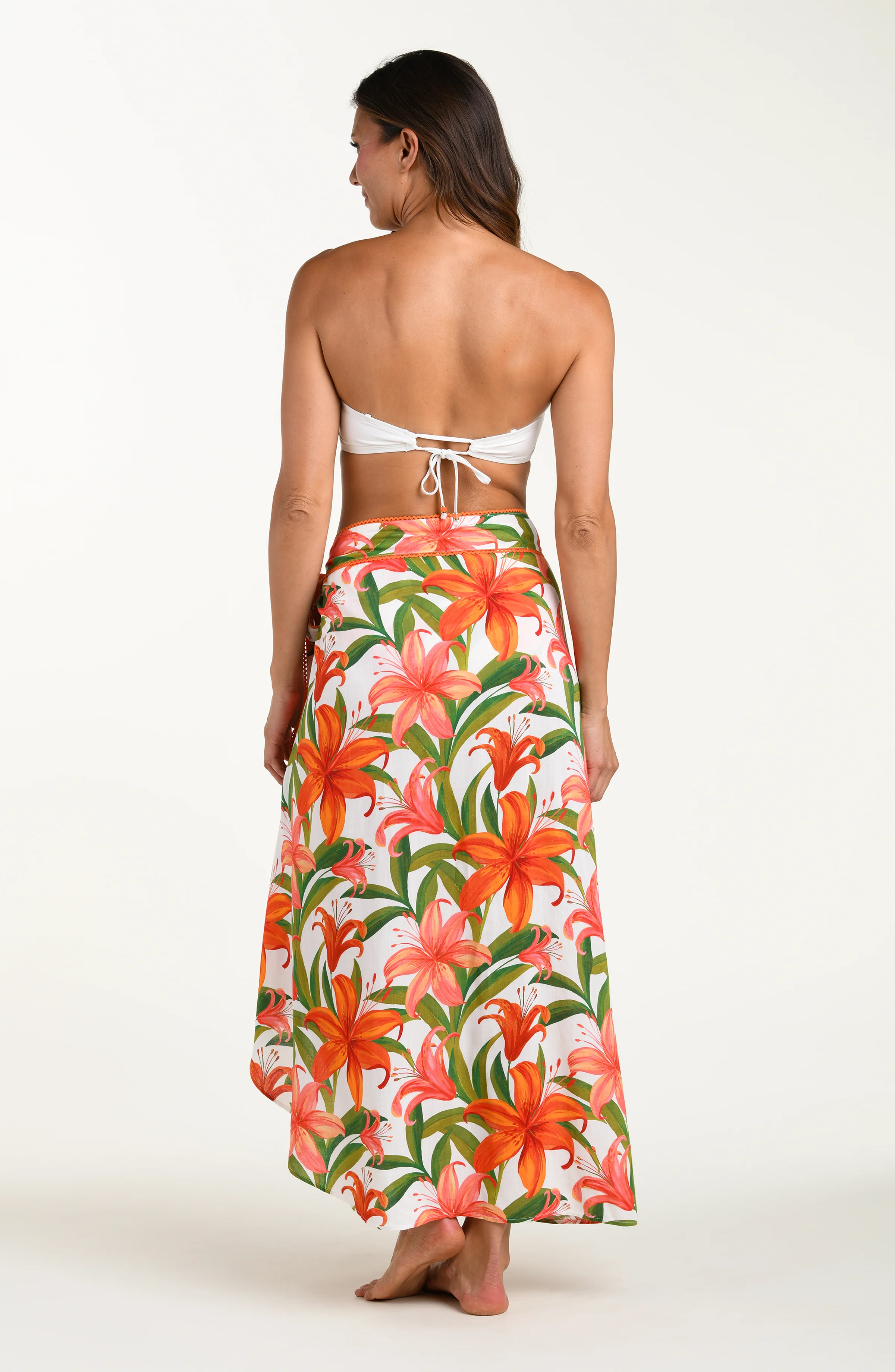 Jungle Blossoms Hem Sarong Wrap Skirt - Image 10