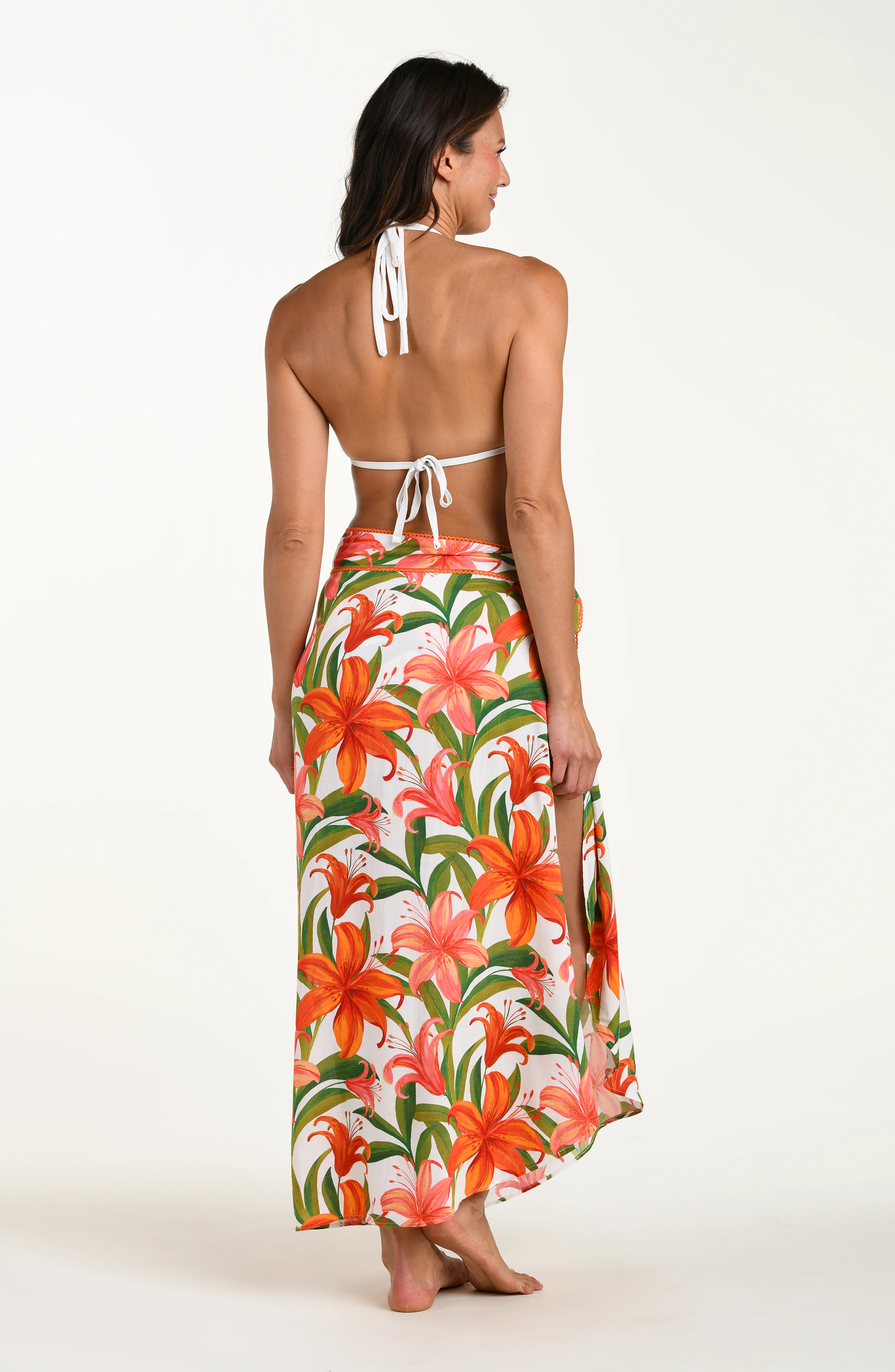 Jungle Blossoms Hem Sarong Wrap Skirt - Image 6