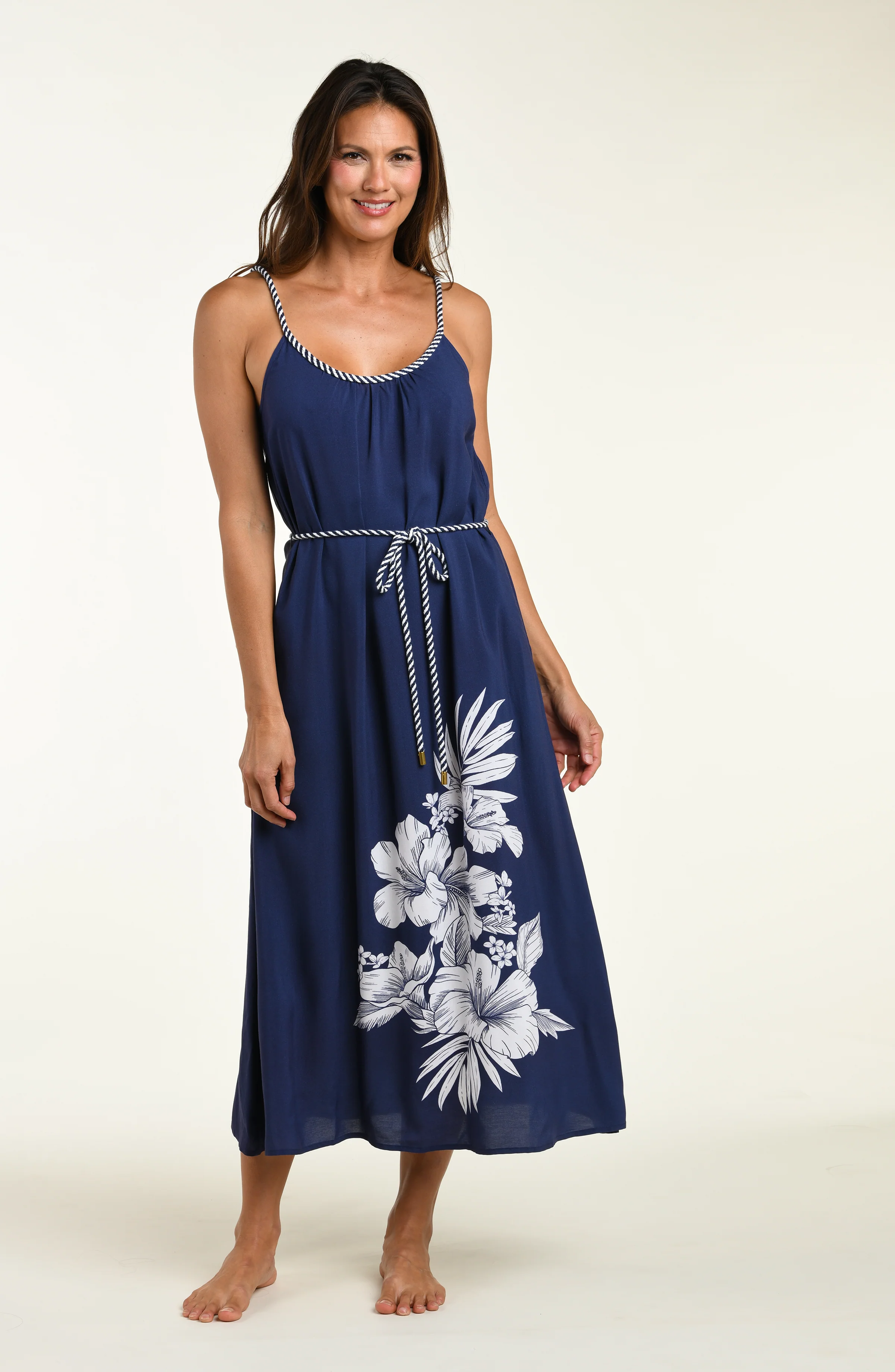 Mariner Blooms Maxi Dress - Indigo