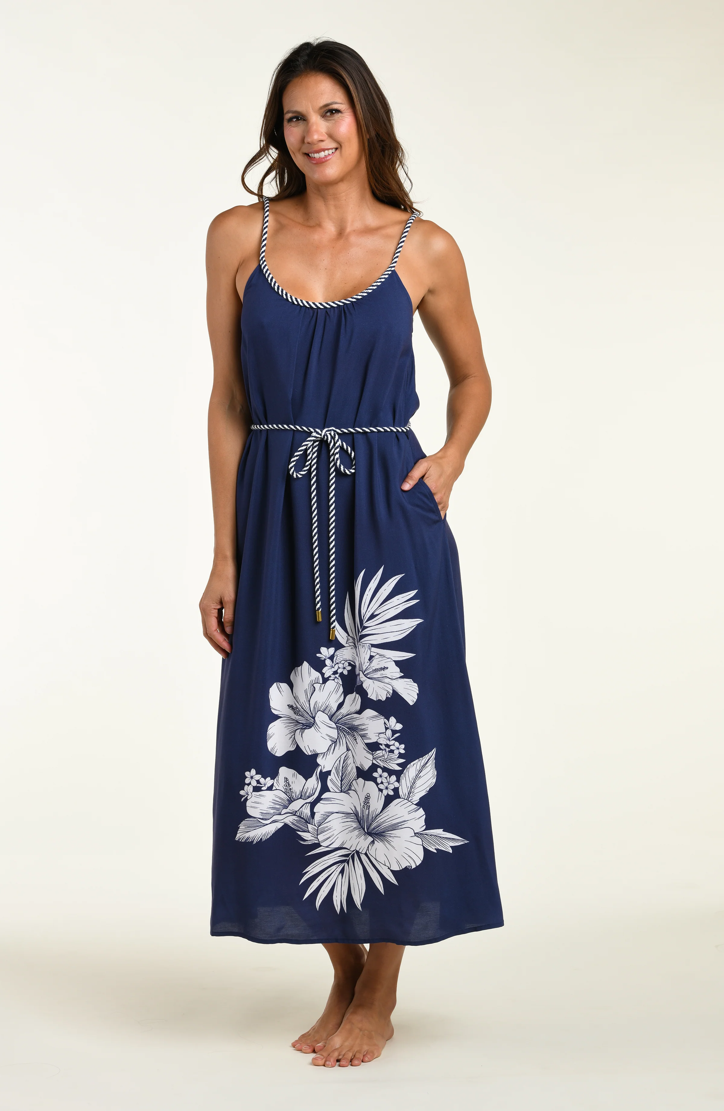 Mariner Blooms Maxi Dress - Indigo - Image 3