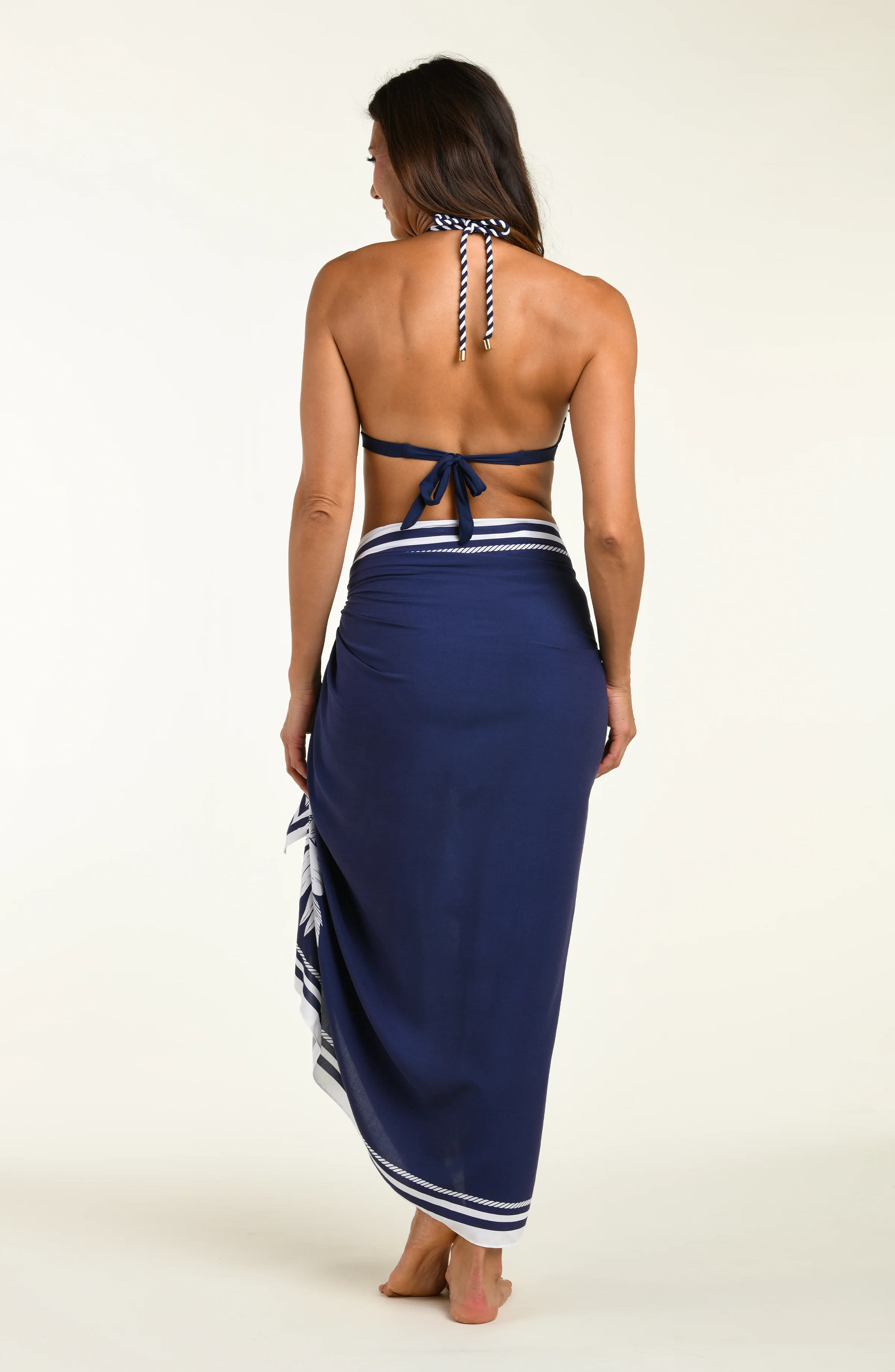 Mariner Blooms Pareo Wrap - Indigo - Image 4