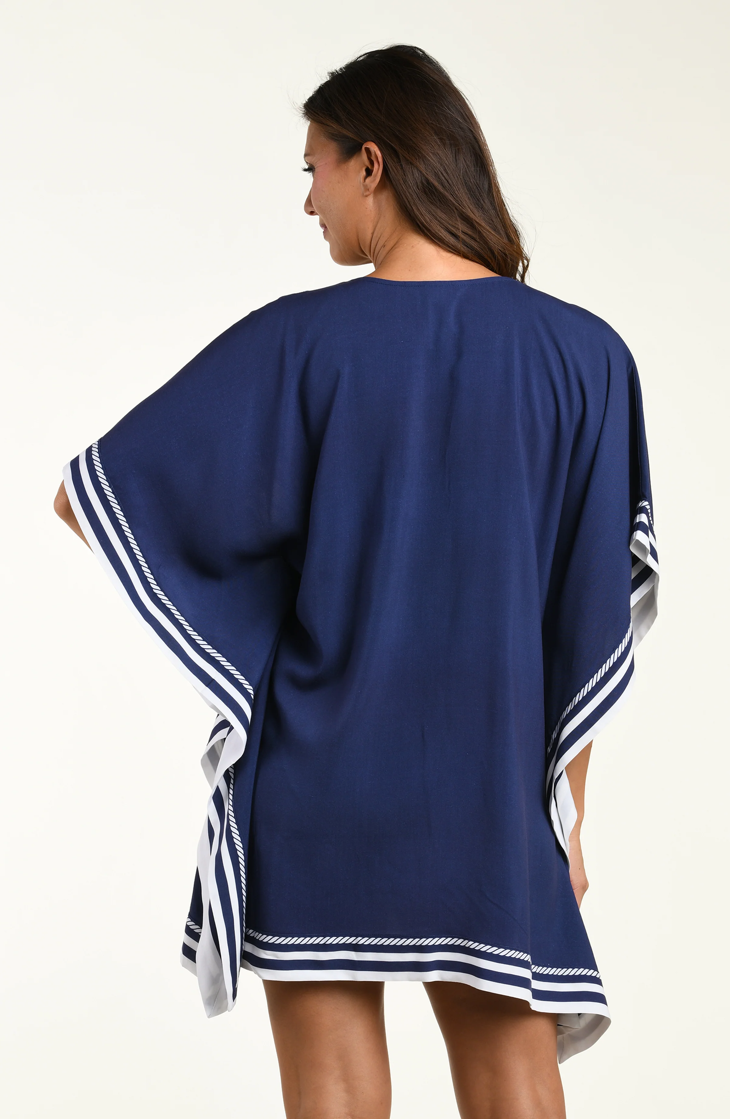 Mariner Blooms V-Neck Tunic - Indigo - Image 3