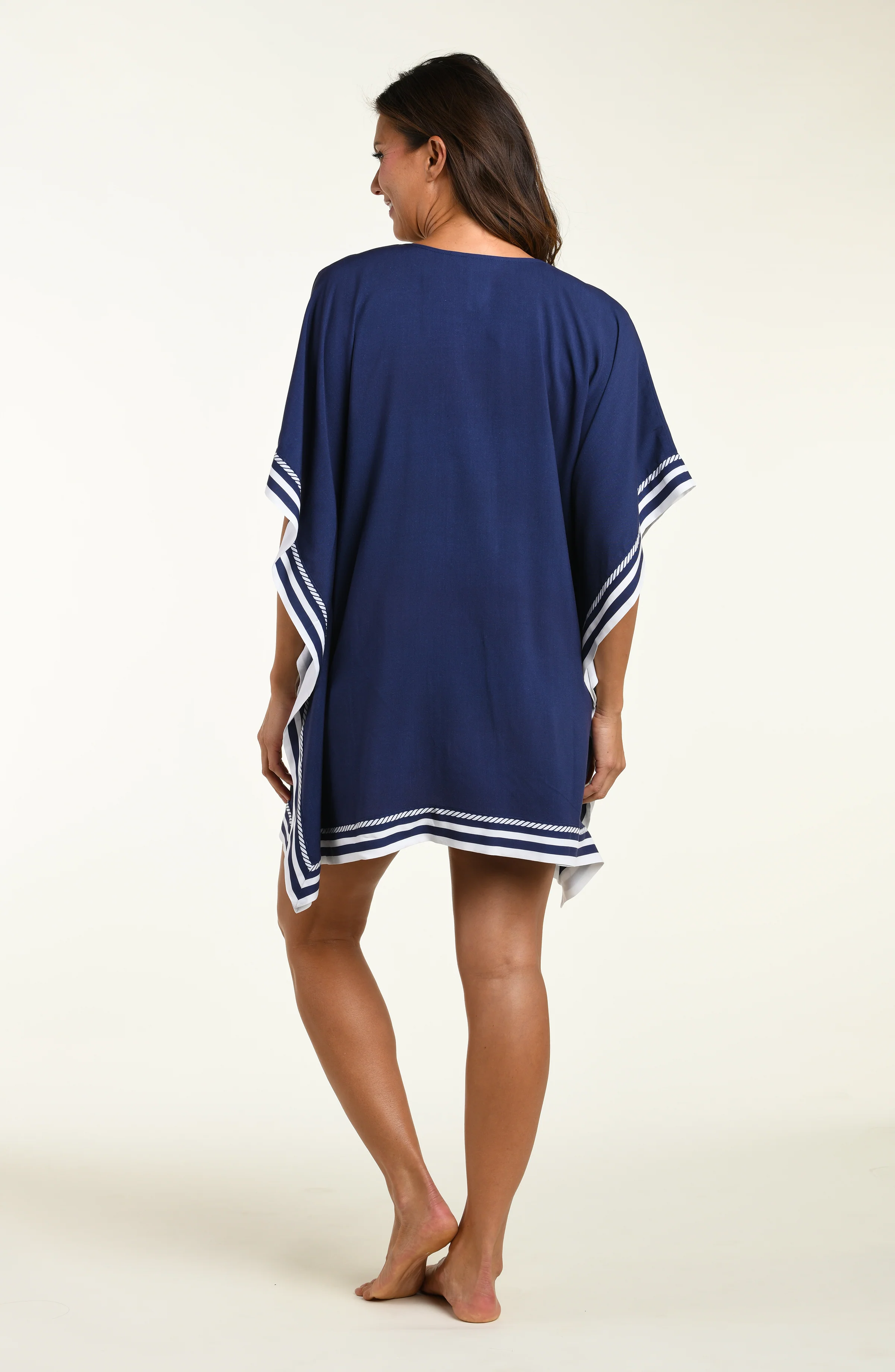 Mariner Blooms V-Neck Tunic - Indigo - Image 6