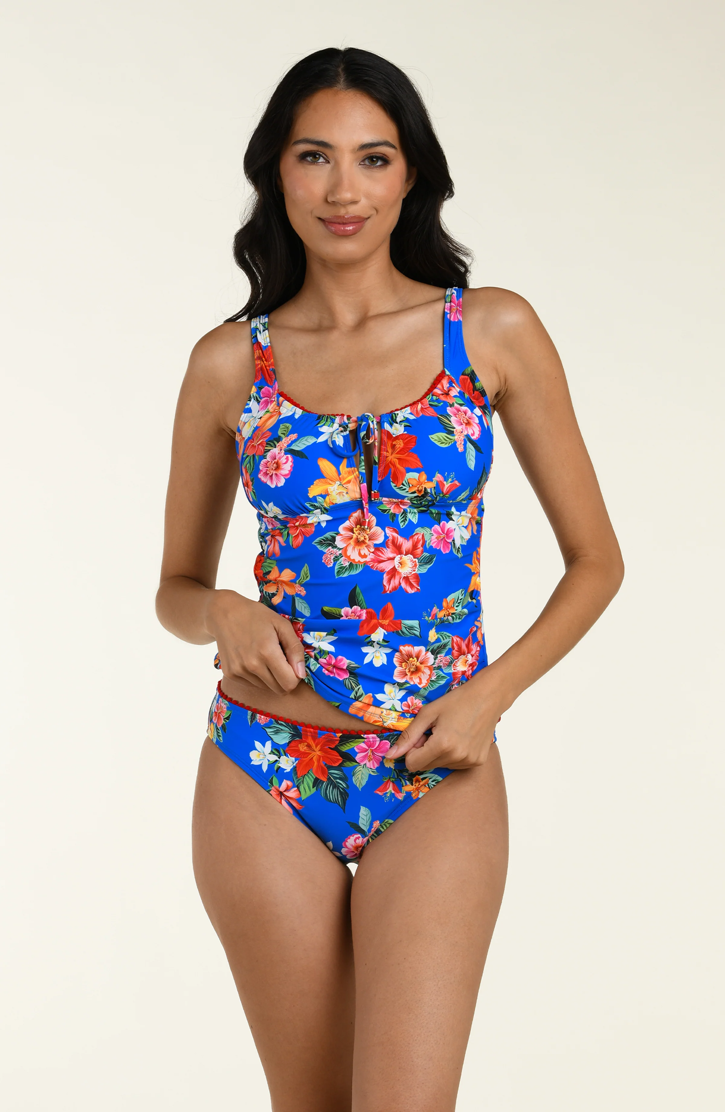 Modern Oasis Over The Shoulder Tankini Top - Image 3