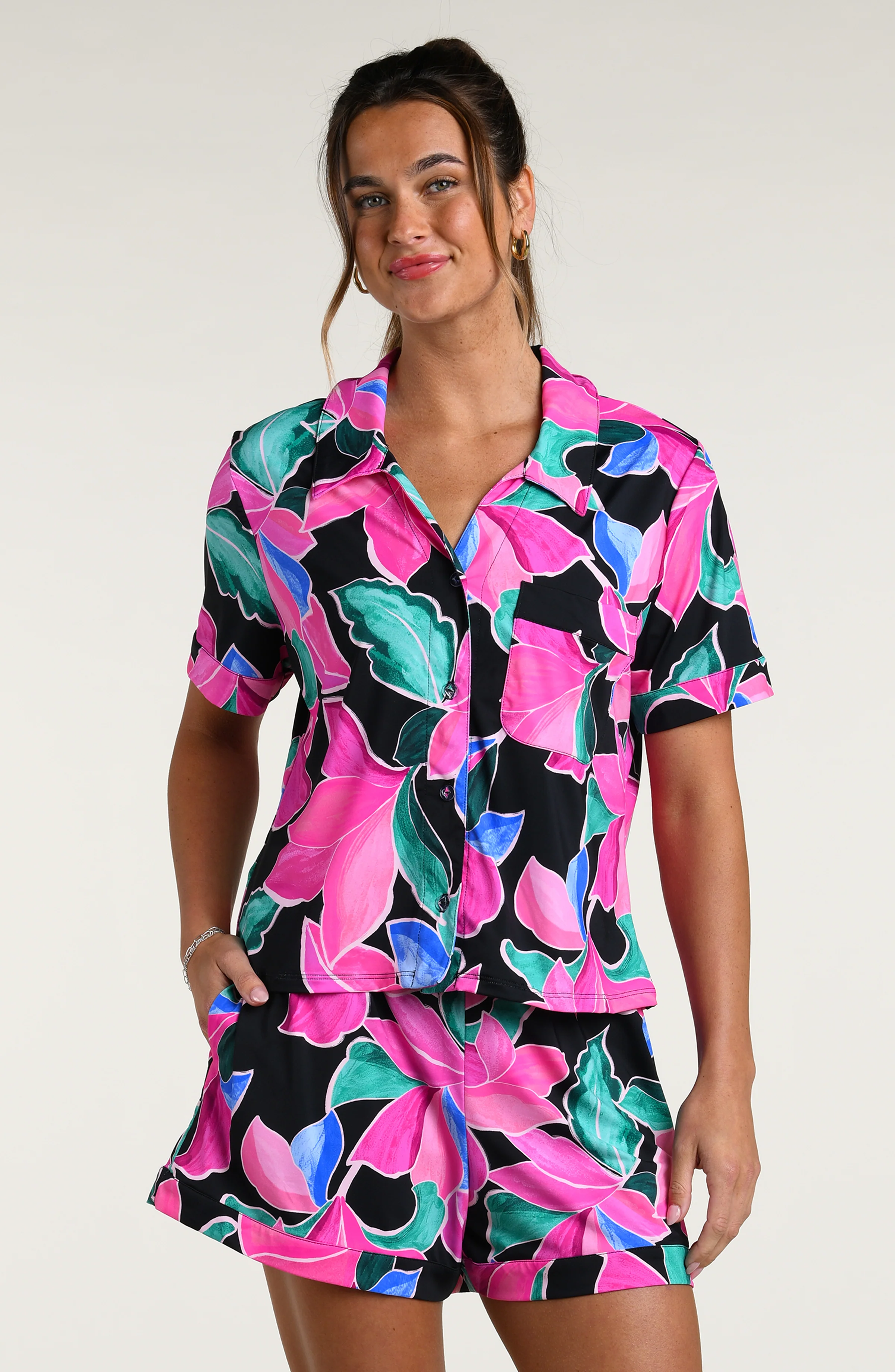 Montage Floral Short Pajama Set - Image 3