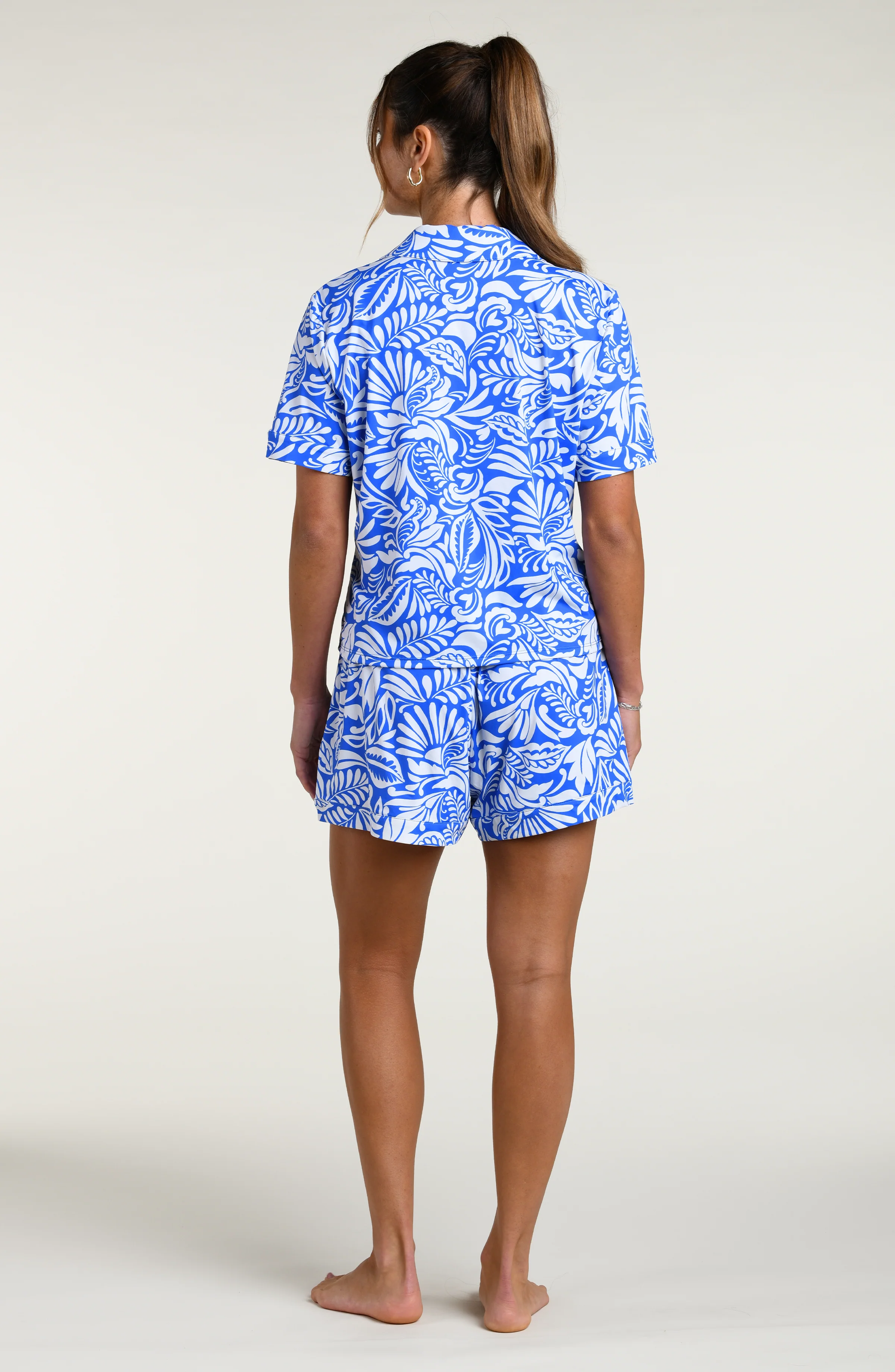 Ornate Emeraldine Short Pajama Set - Periwinkle - Image 5