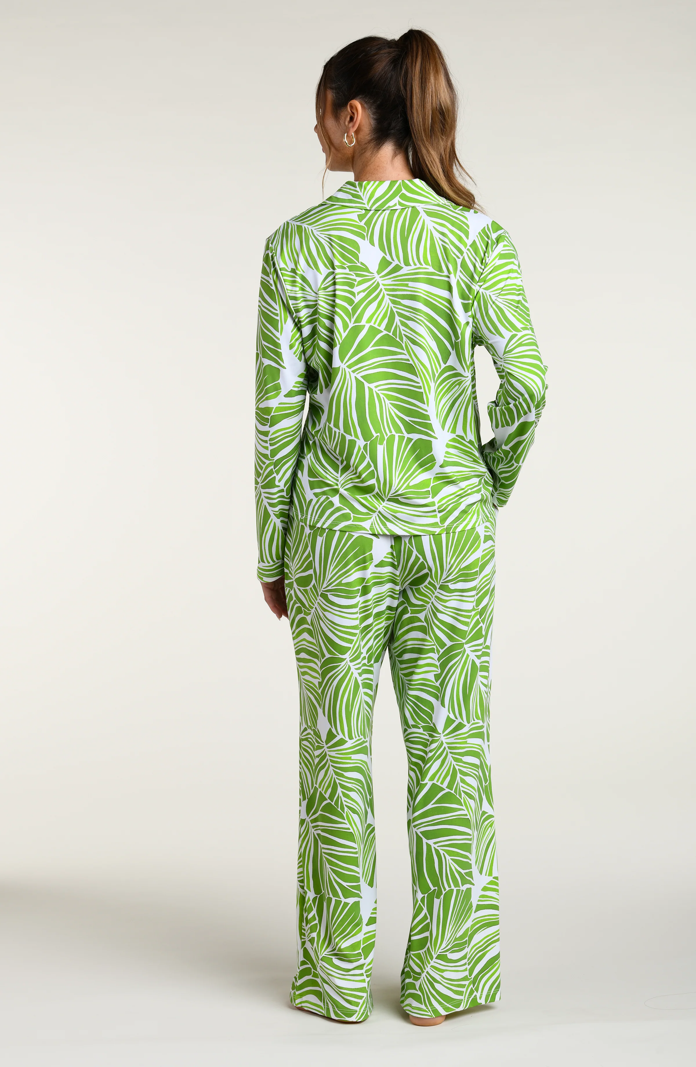 Serene Palm Pant Pajama Set - Image 3