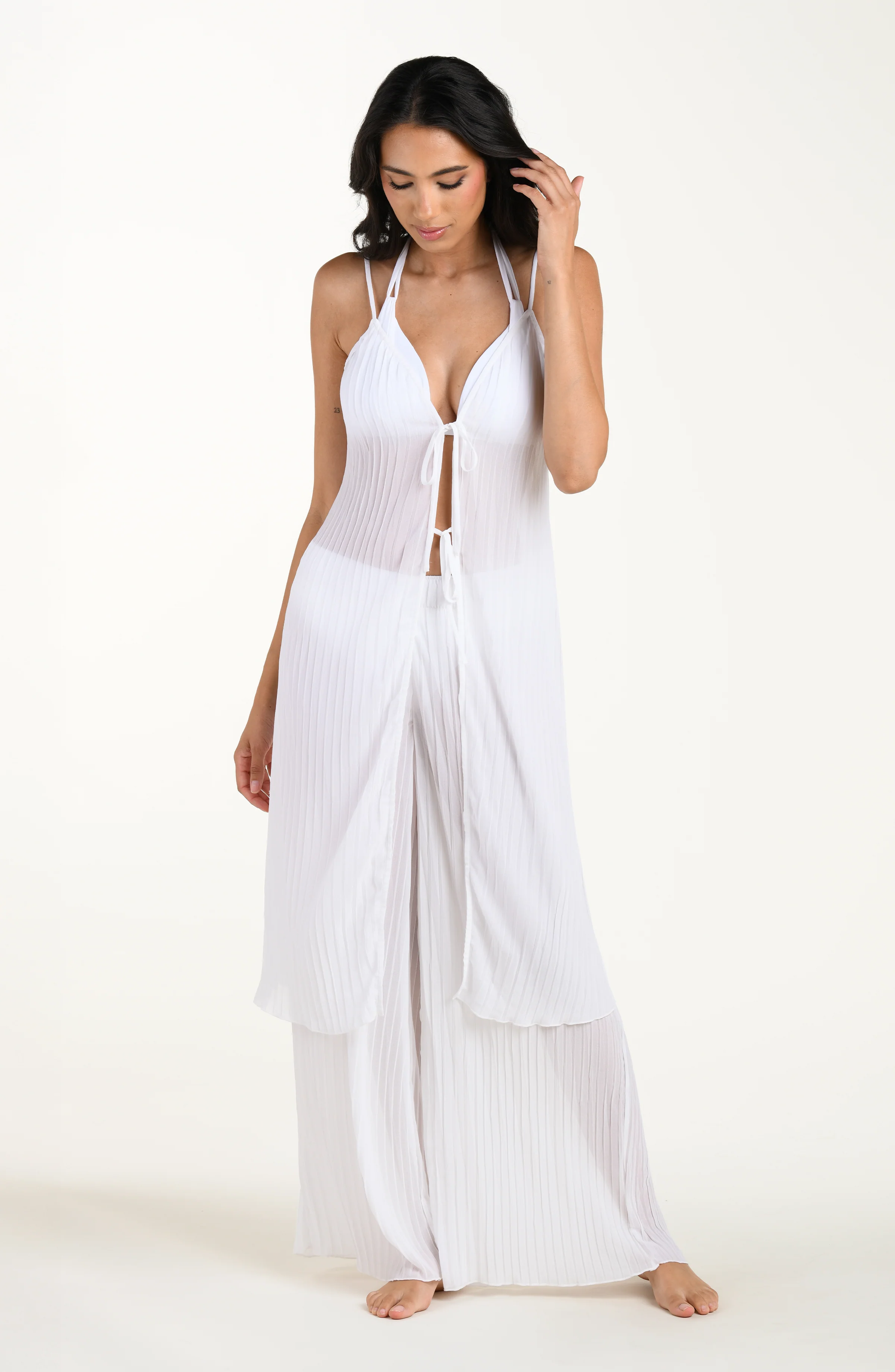 Sunbeams Tie Front Midi Dress - Image 5