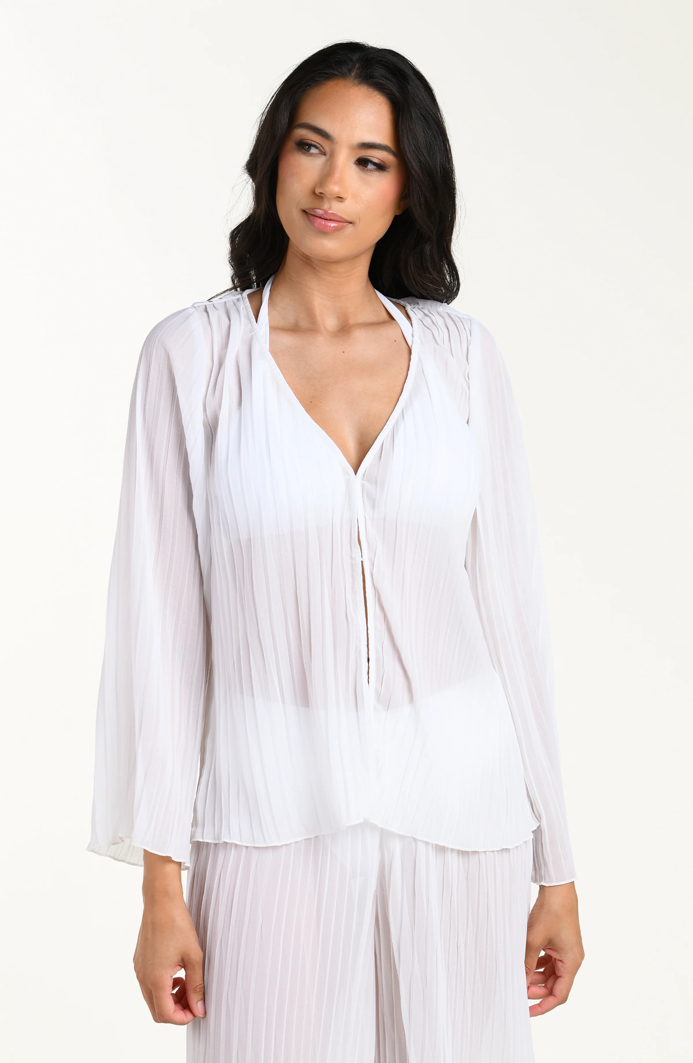 Sunbeams Long Sleeve Pleated Top - Image 3