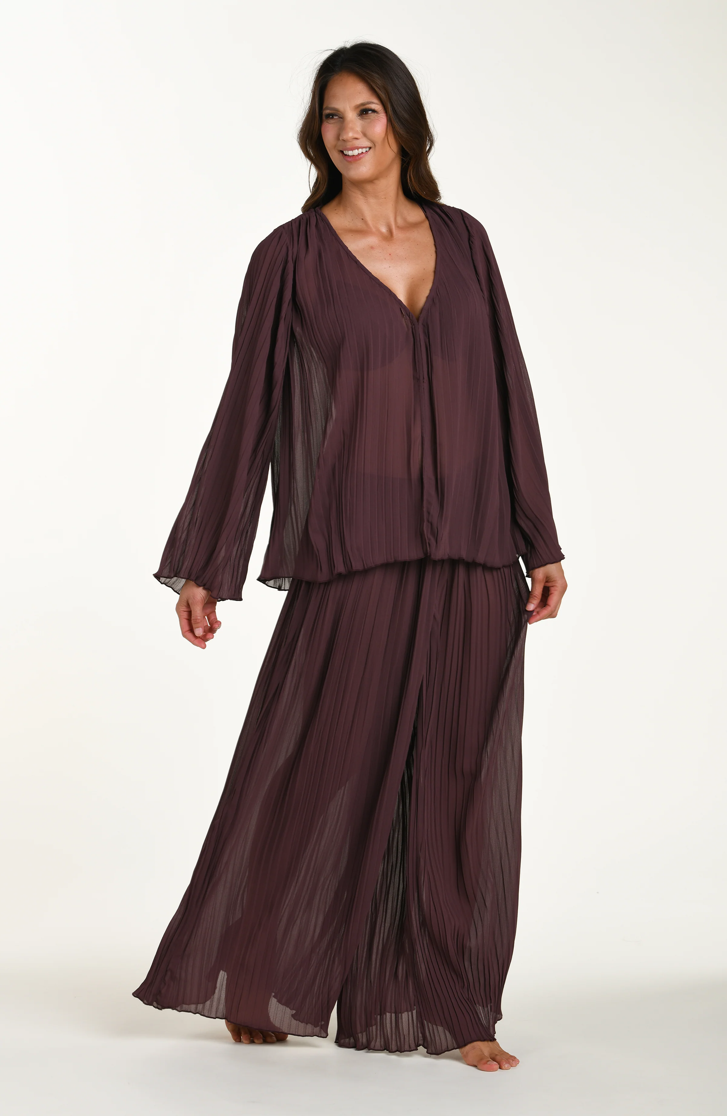 Sunbeams Long Sleeve Pleated Top - Image 5
