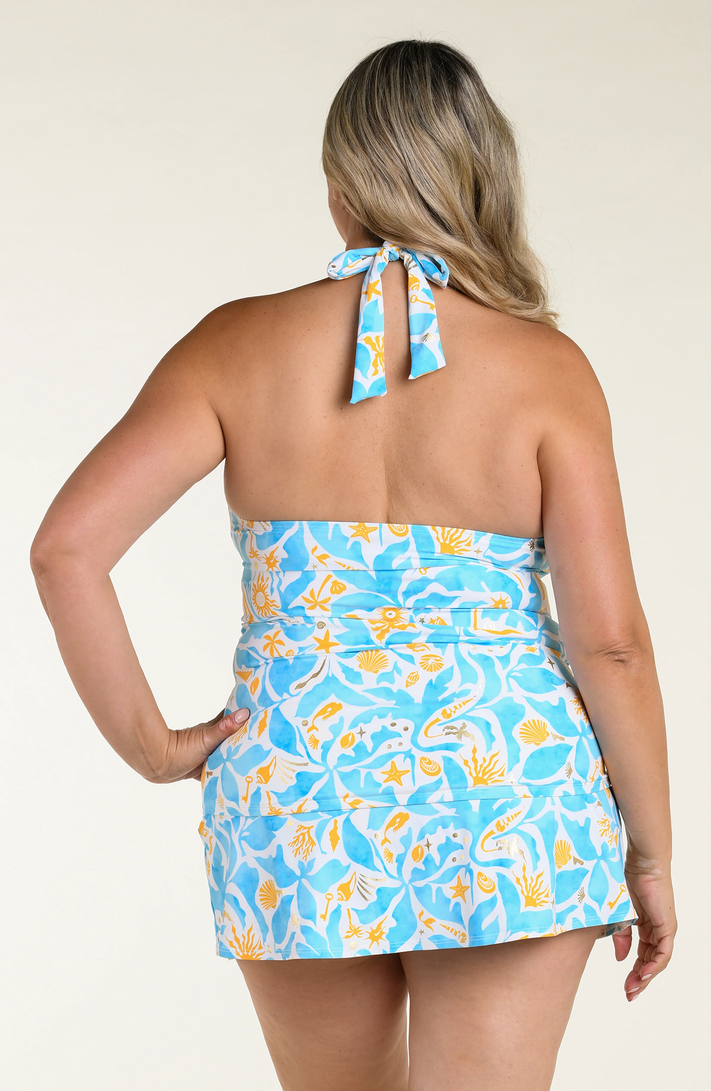 Trinket Treasures Plus Size Halter Tankini Top - Image 3