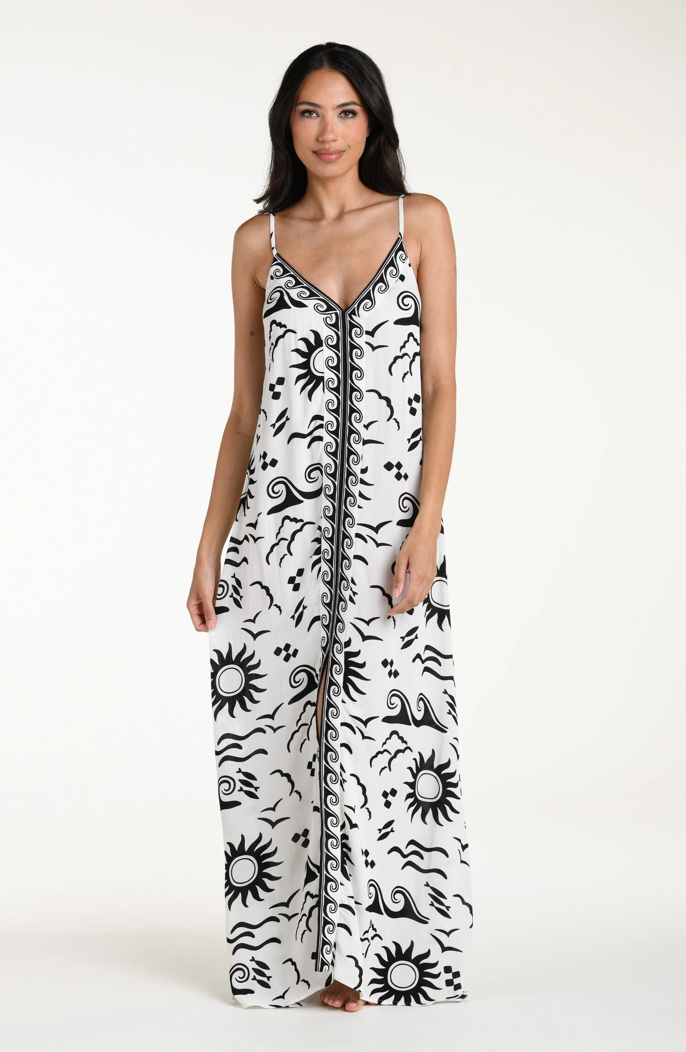 Waves Of Rio Over the Shoulder Maxi Dress - Image 4