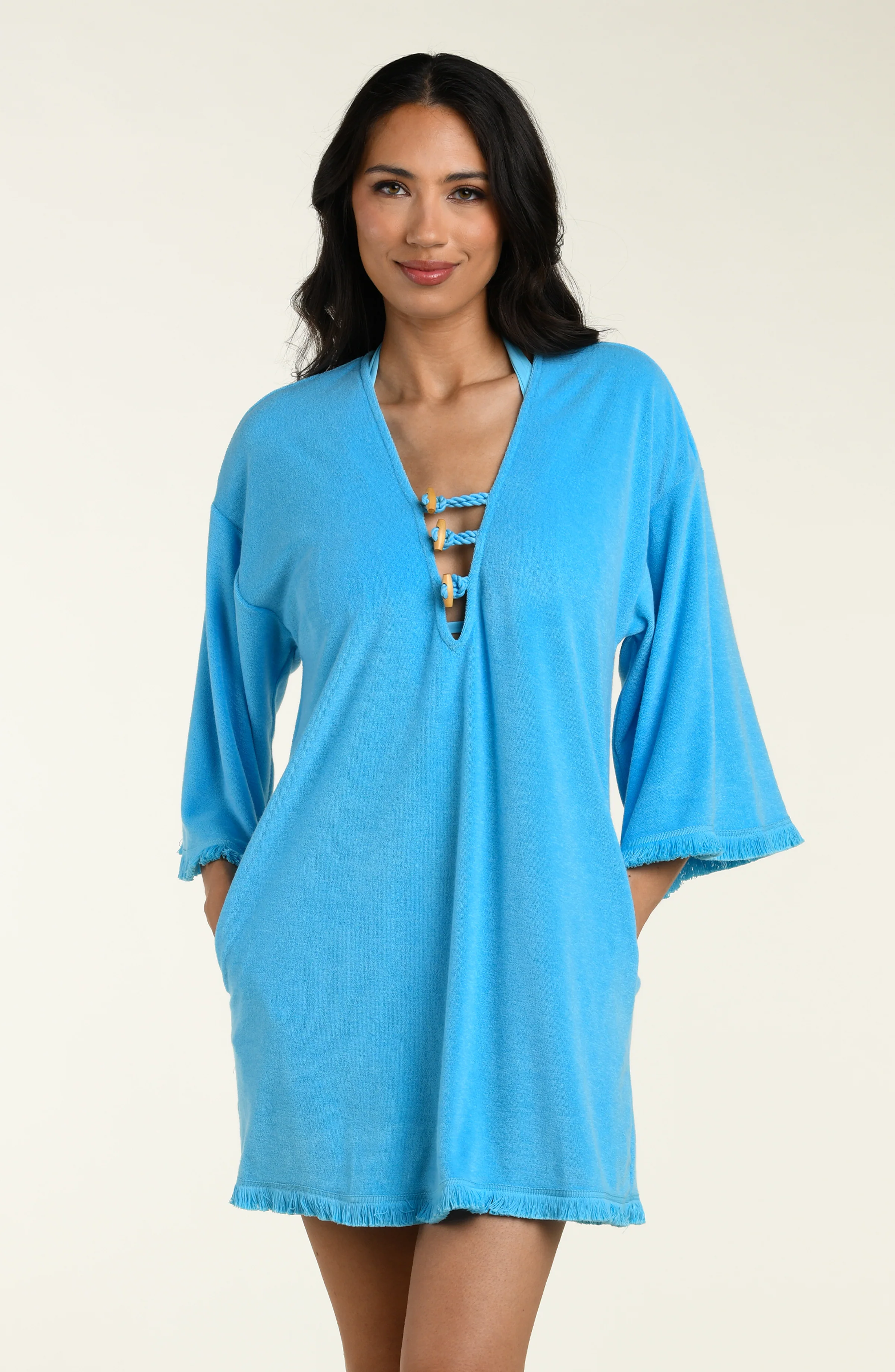 Wild Nomad V-Neck Tunic - Sky - Image 2