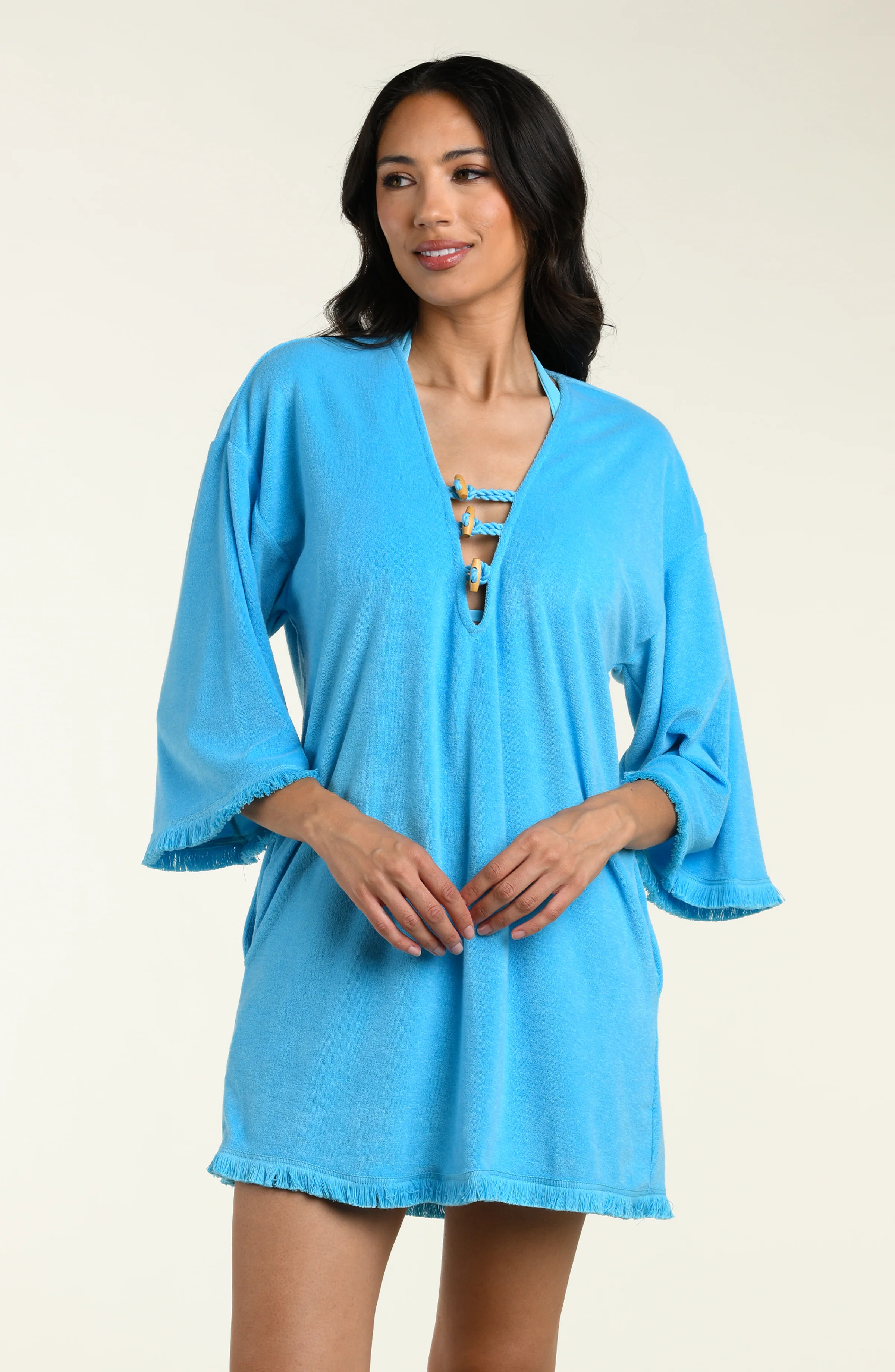 Wild Nomad V-Neck Tunic - Sky - Image 4