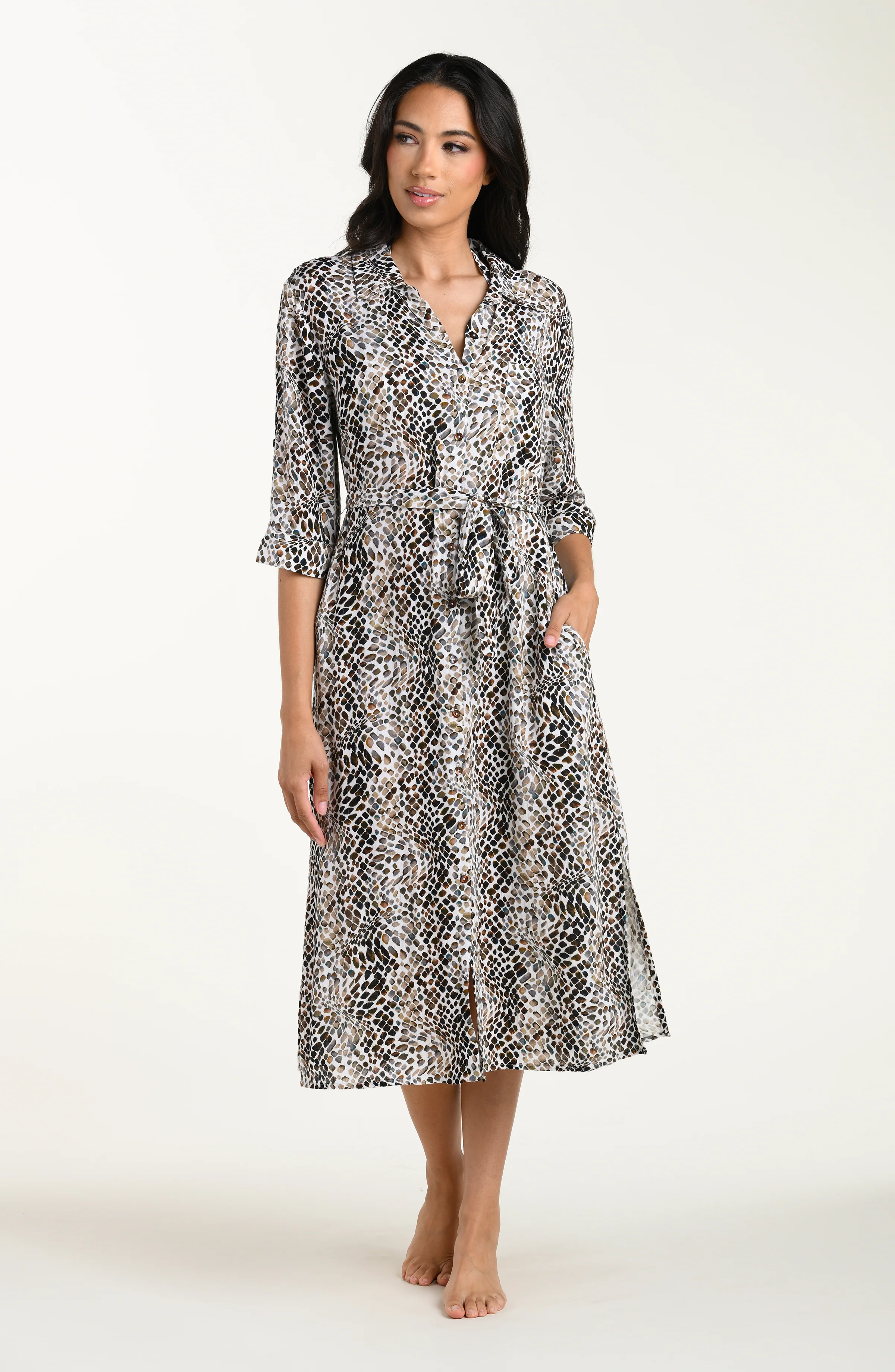 Wild Whispers Button Up Shirt Dress - Image 2