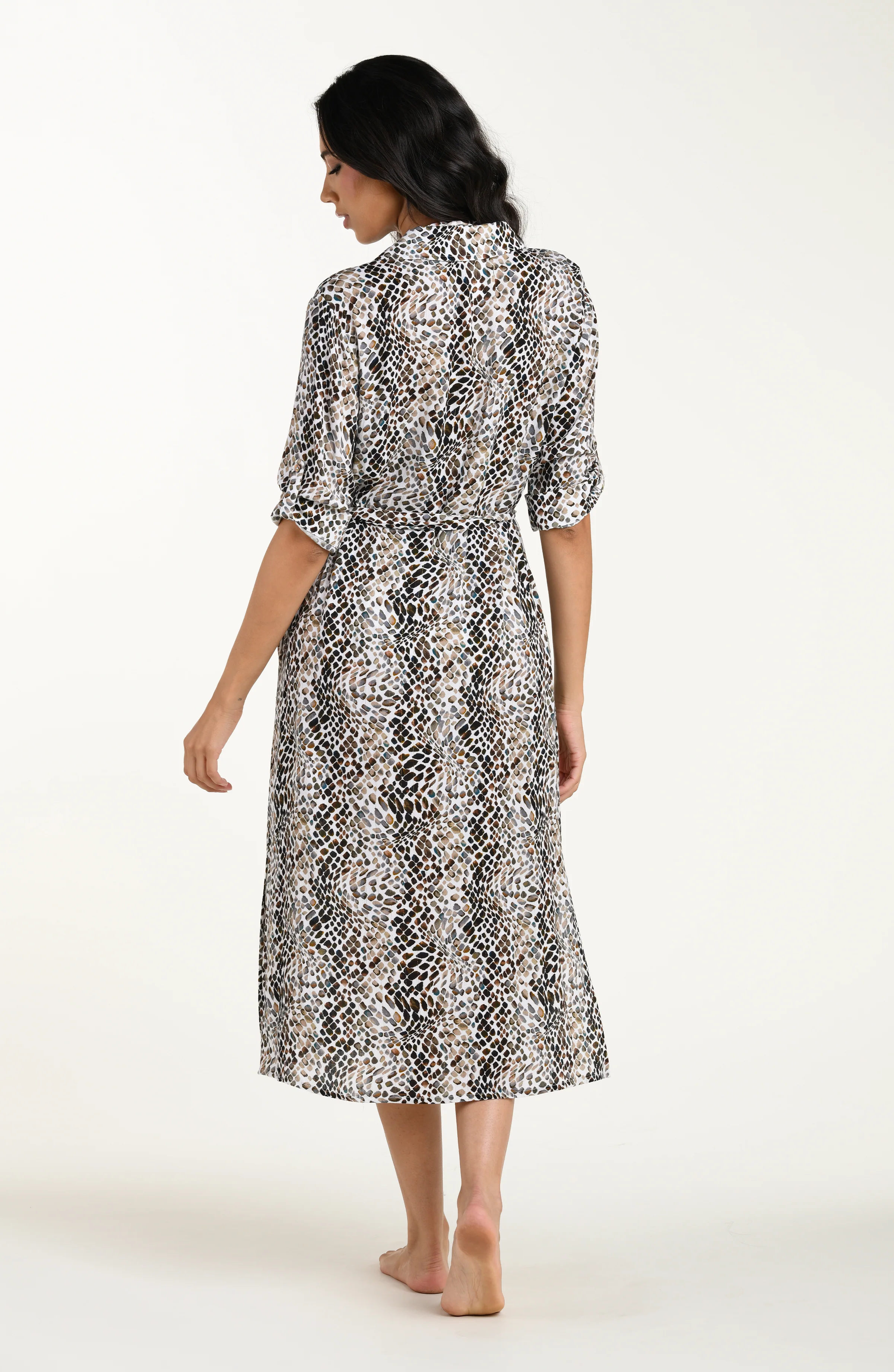 Wild Whispers Button Up Shirt Dress - Image 3