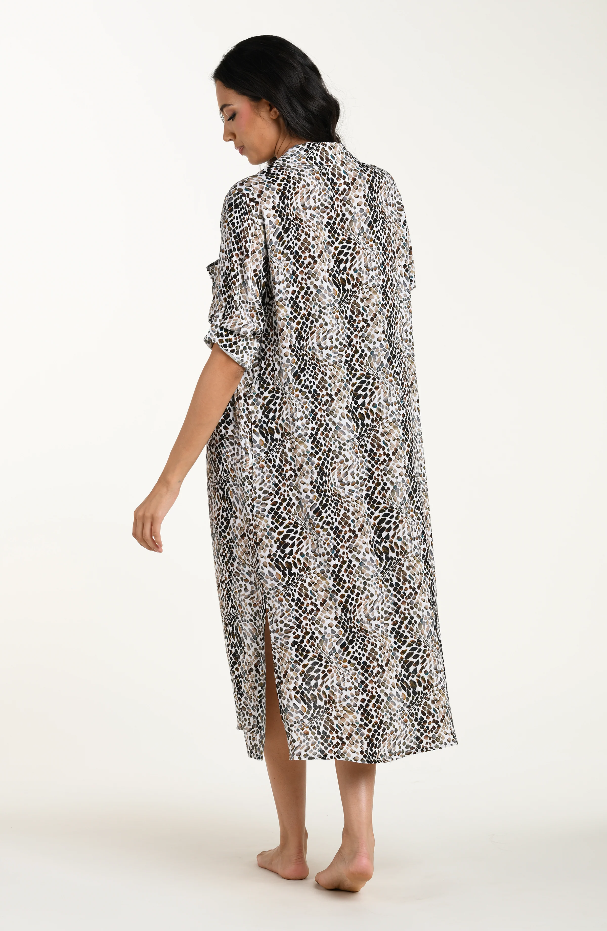 Wild Whispers Button Up Shirt Dress - Image 7