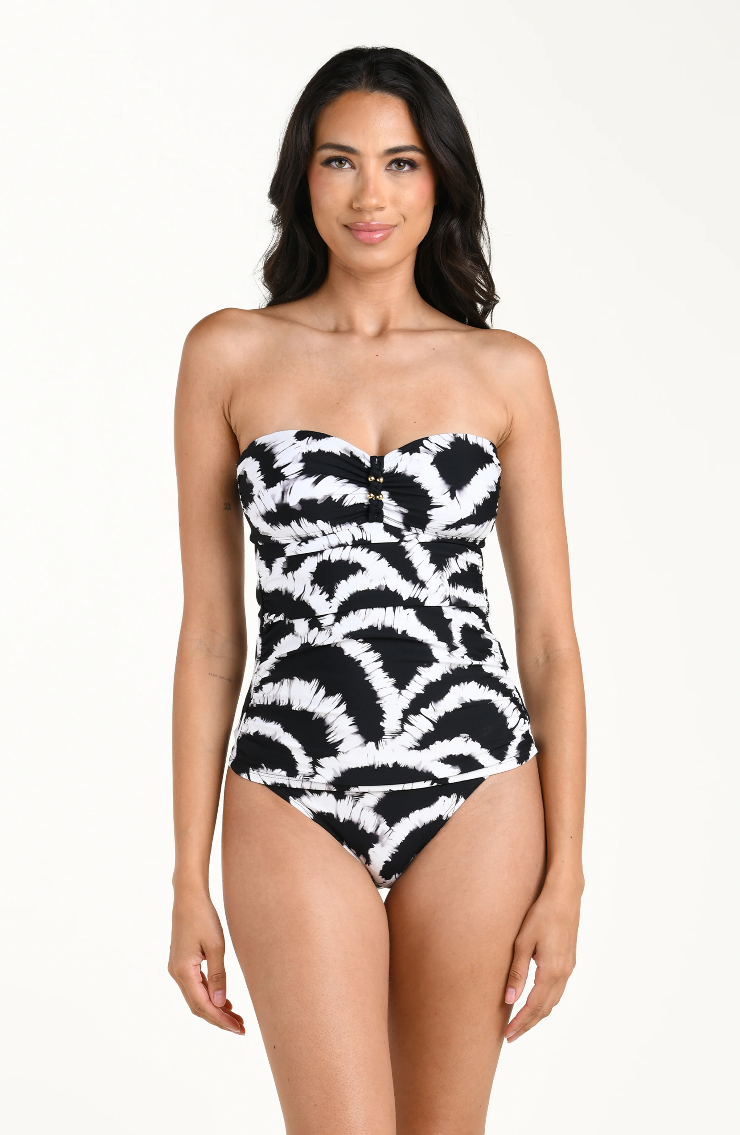 Woven Shadows Bandeau Tankini Top - Image 4