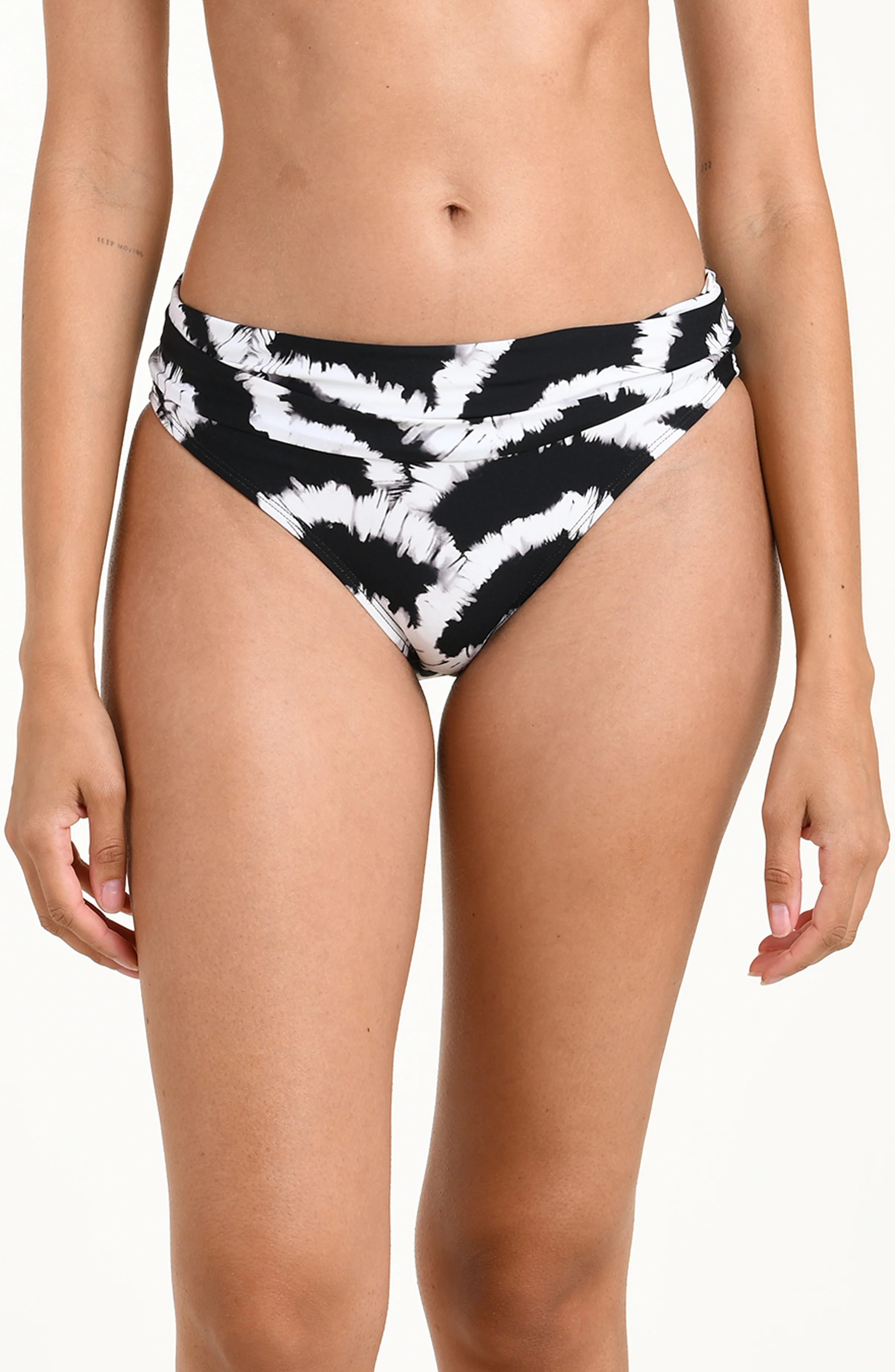 Woven Shadows Ruched Band Hipster Bottom