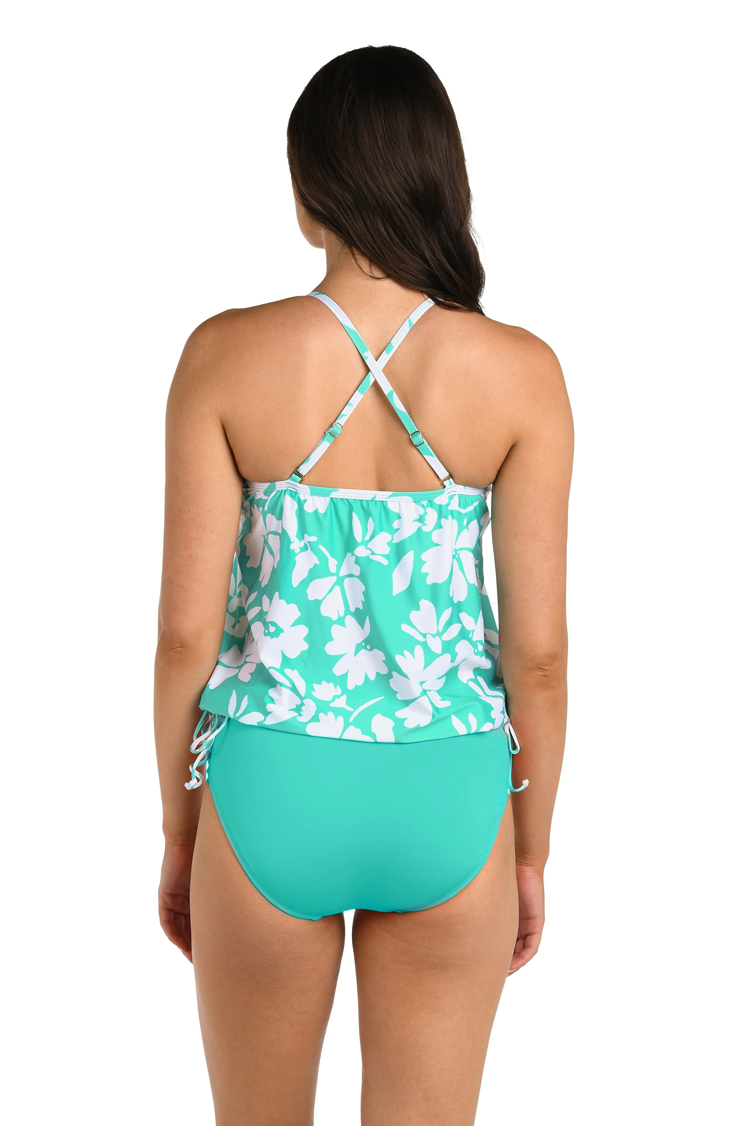 24th & Ocean Marseille Floral Underwire V-Neck Blouson Tankini Top - FINAL SALE - Image 3