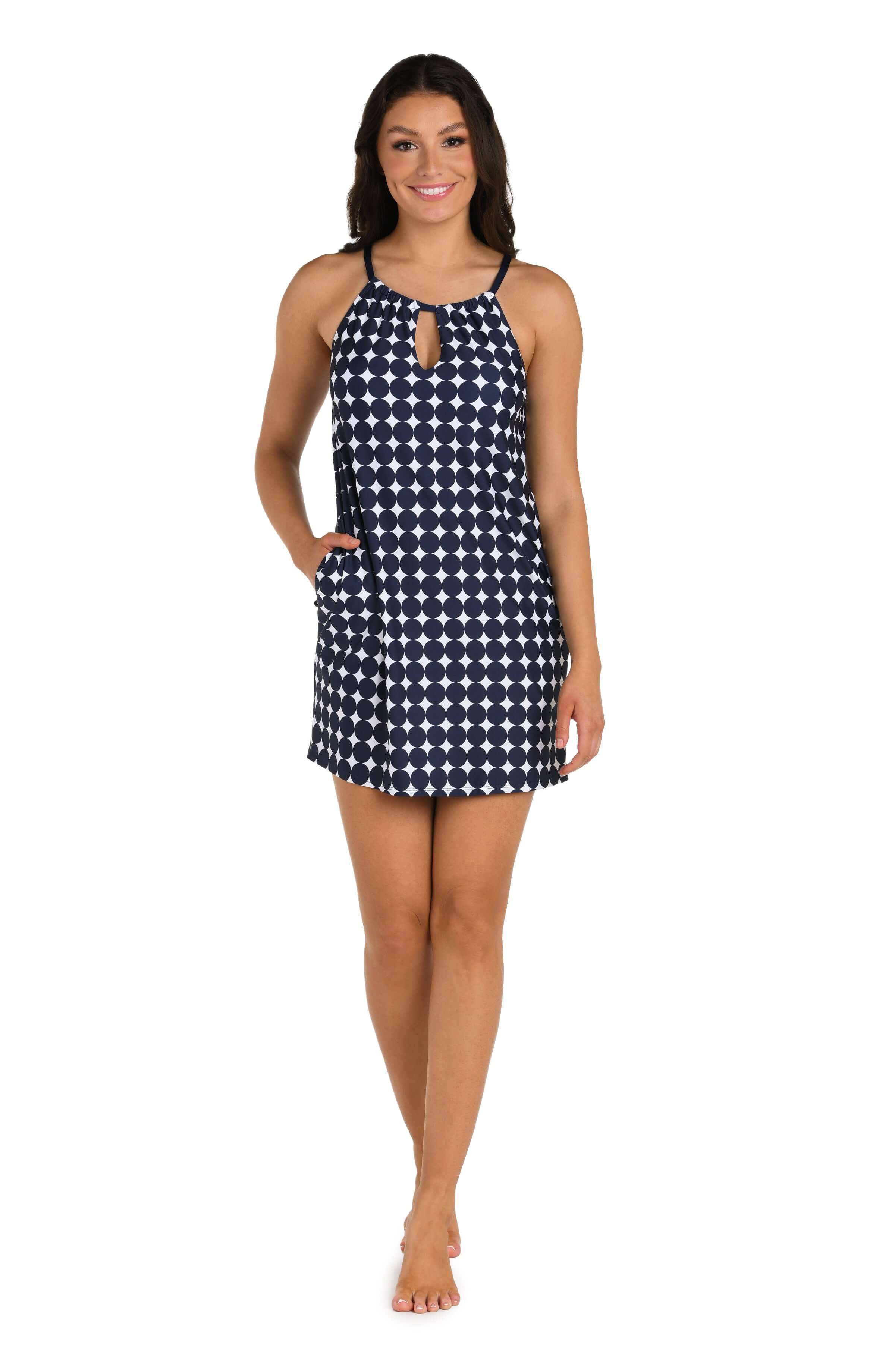 24th & Ocean Mod Illusions High Neck Shift Dress Cover Up - FINAL SALE - Image 3