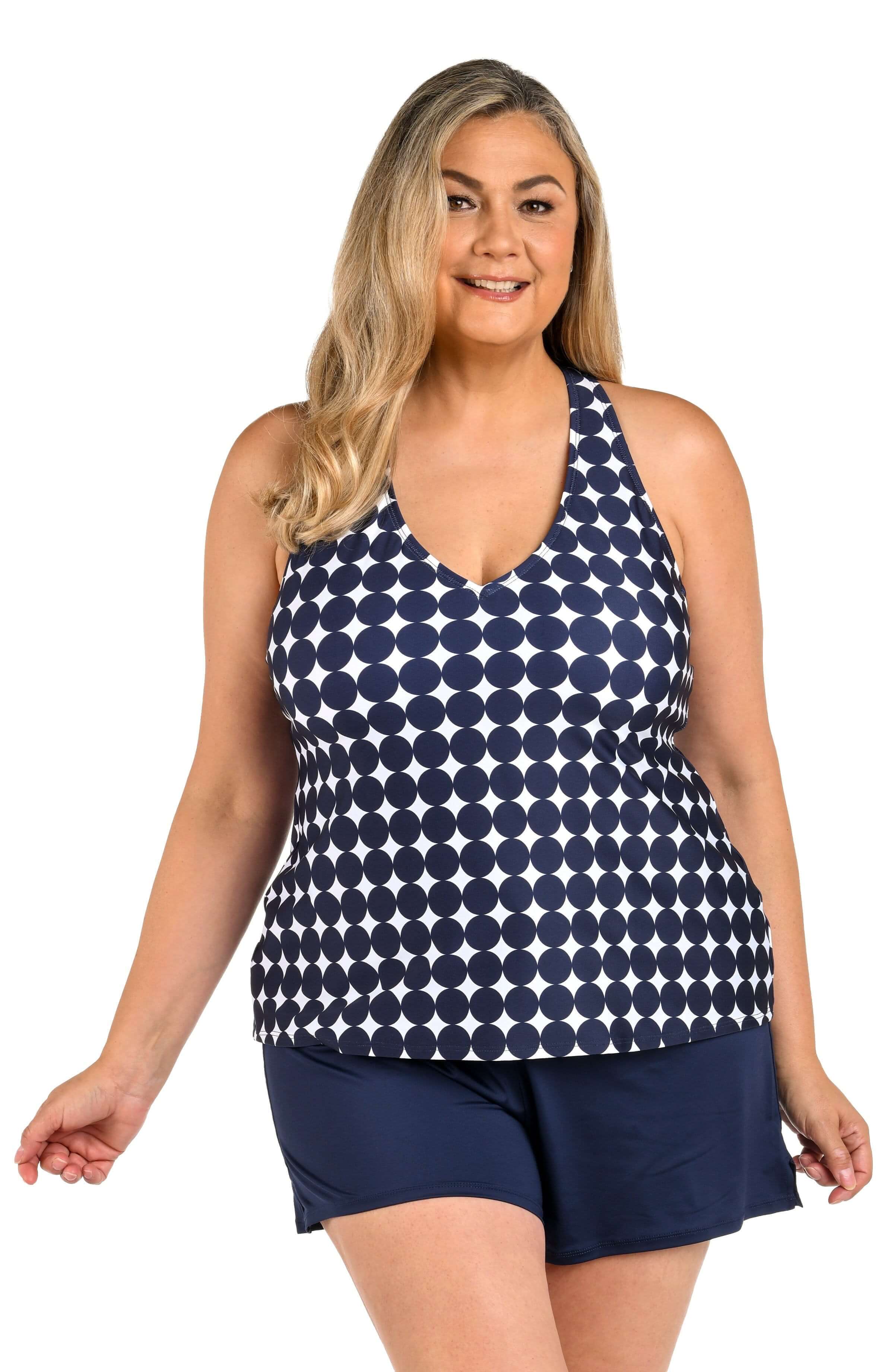 24th & Ocean Mod Illusions Underwire Crossback Tankini Top - FINAL SALE - Image 3