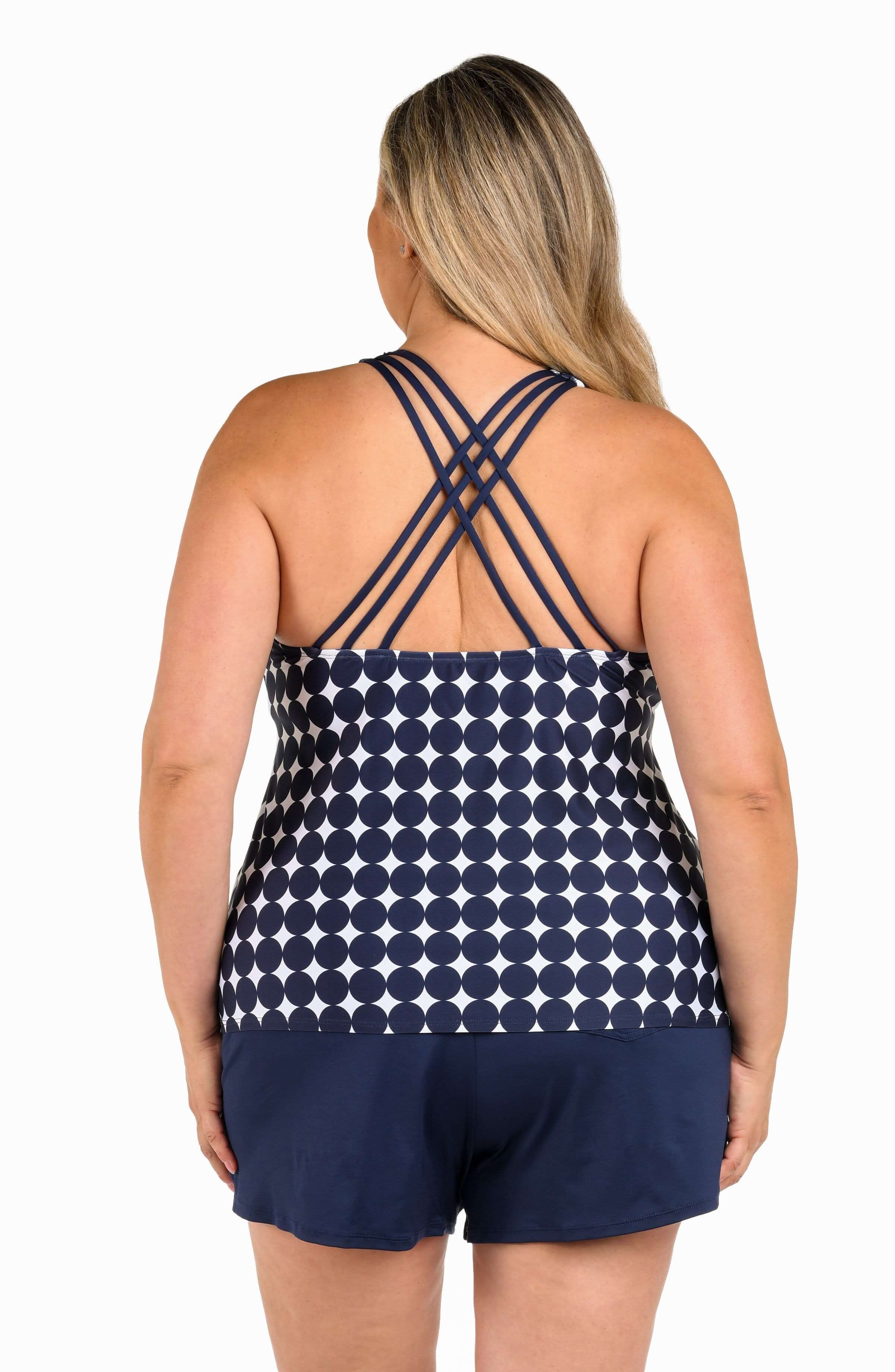 24th & Ocean Mod Illusions Underwire Crossback Tankini Top - FINAL SALE - Image 4