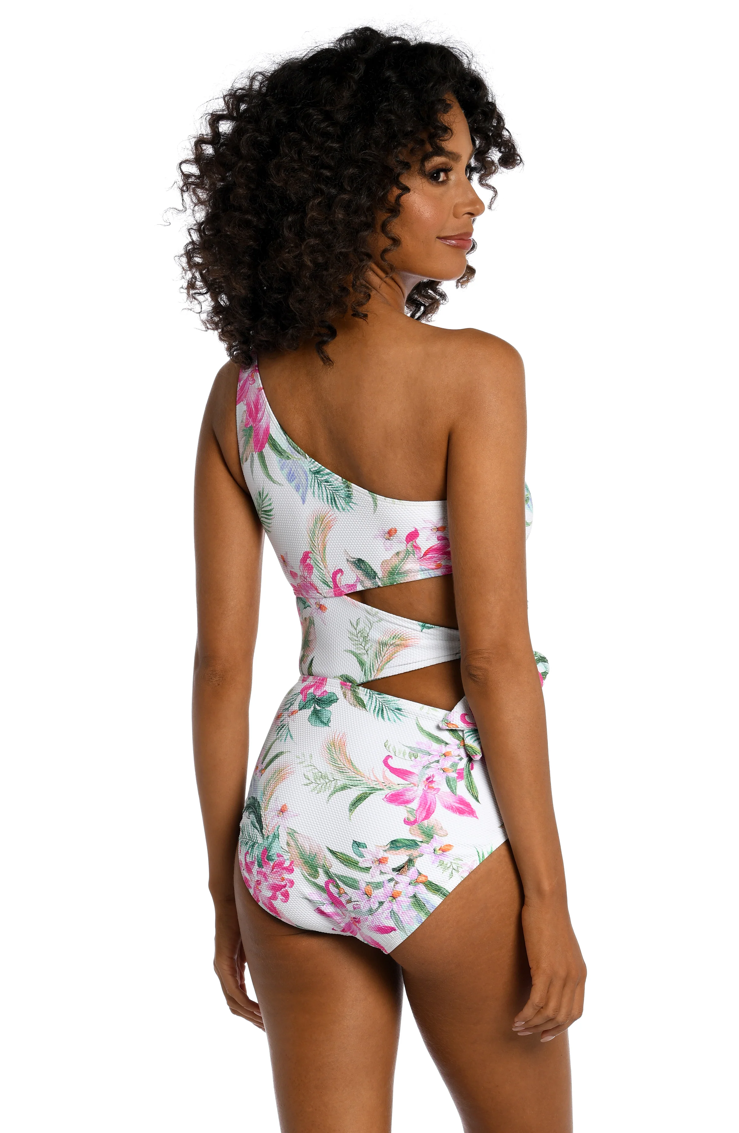 Mystic Palms Cutout One Shoulder One Piece - FINAL SALE - Image 4