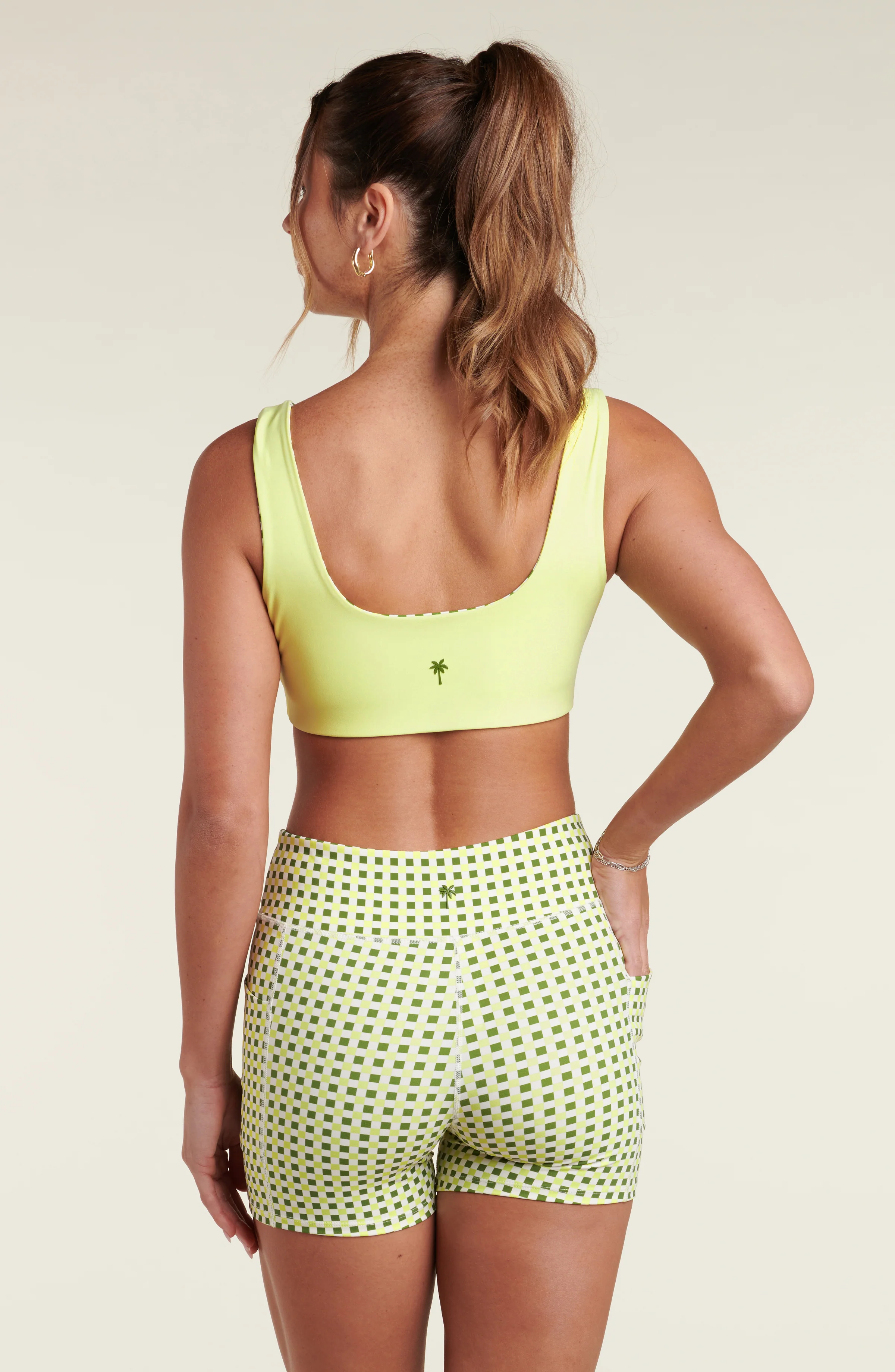Check Point Reversible Sports Bra - Lime - Image 5