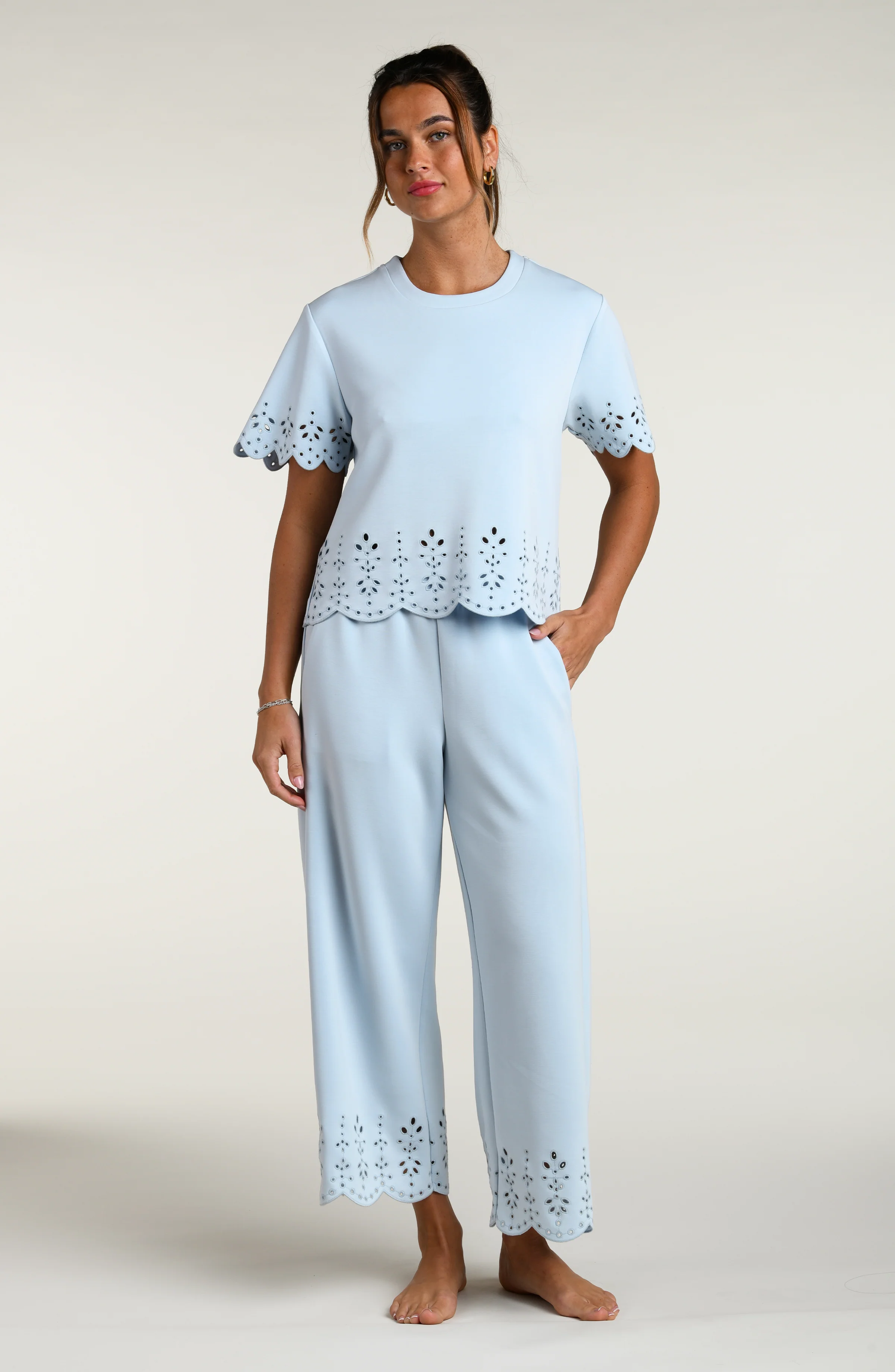 Cloudset Lounge Short Sleeve Top - Drift - Image 5