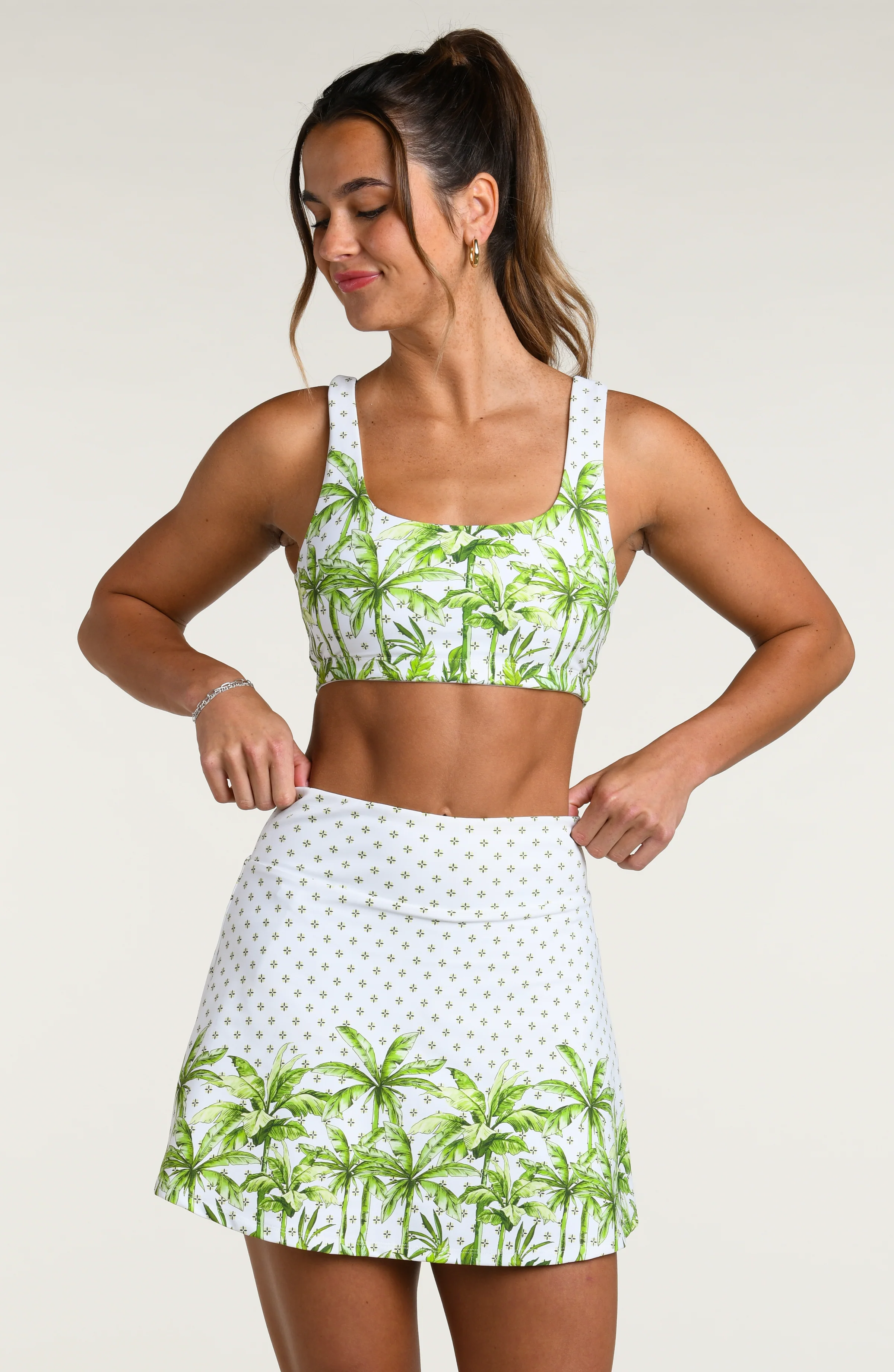 Club Palm Sports Bra - Lime - Image 3