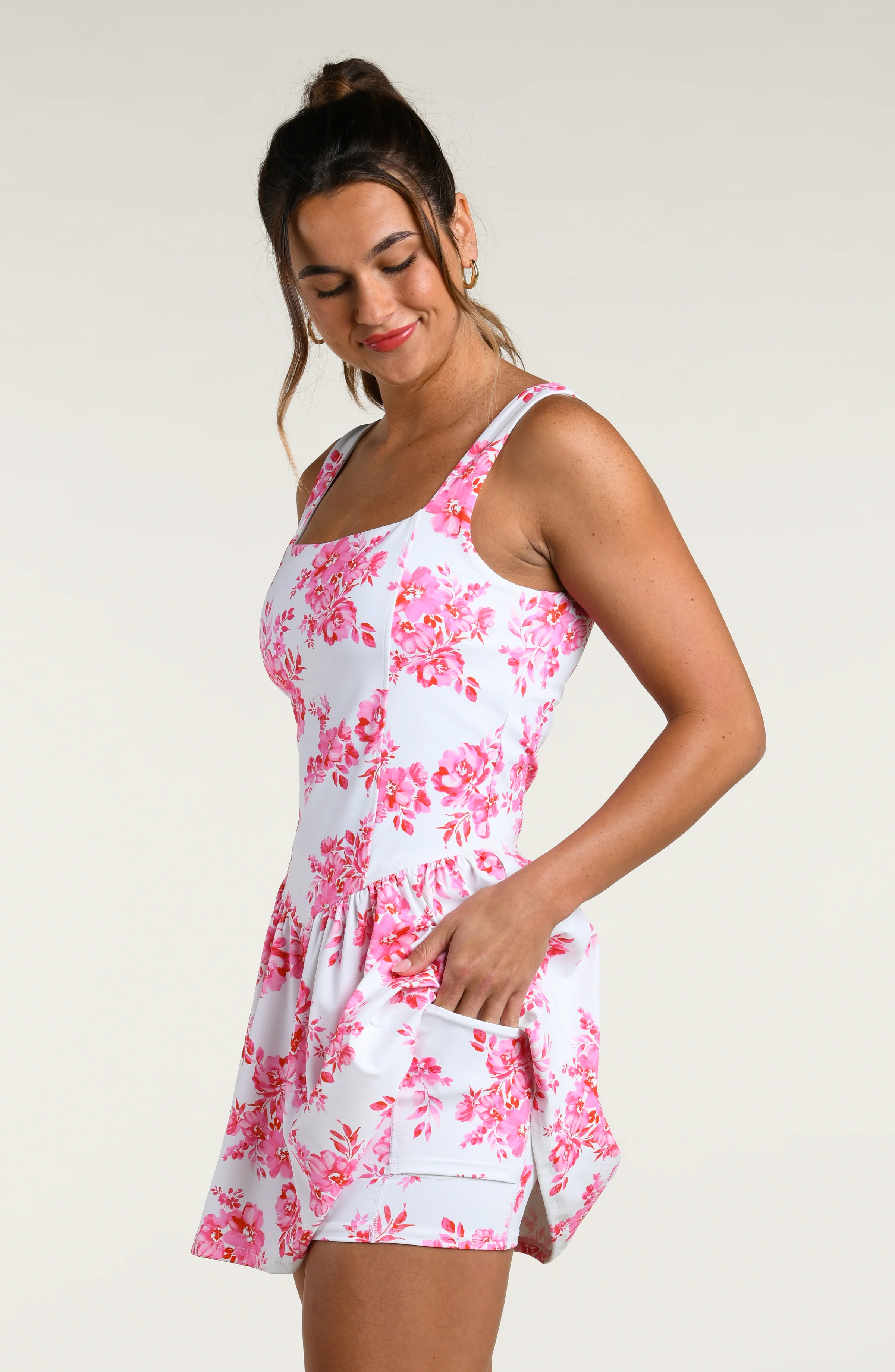 Rally Rose Drop Waist Tennis Dress - Image 3