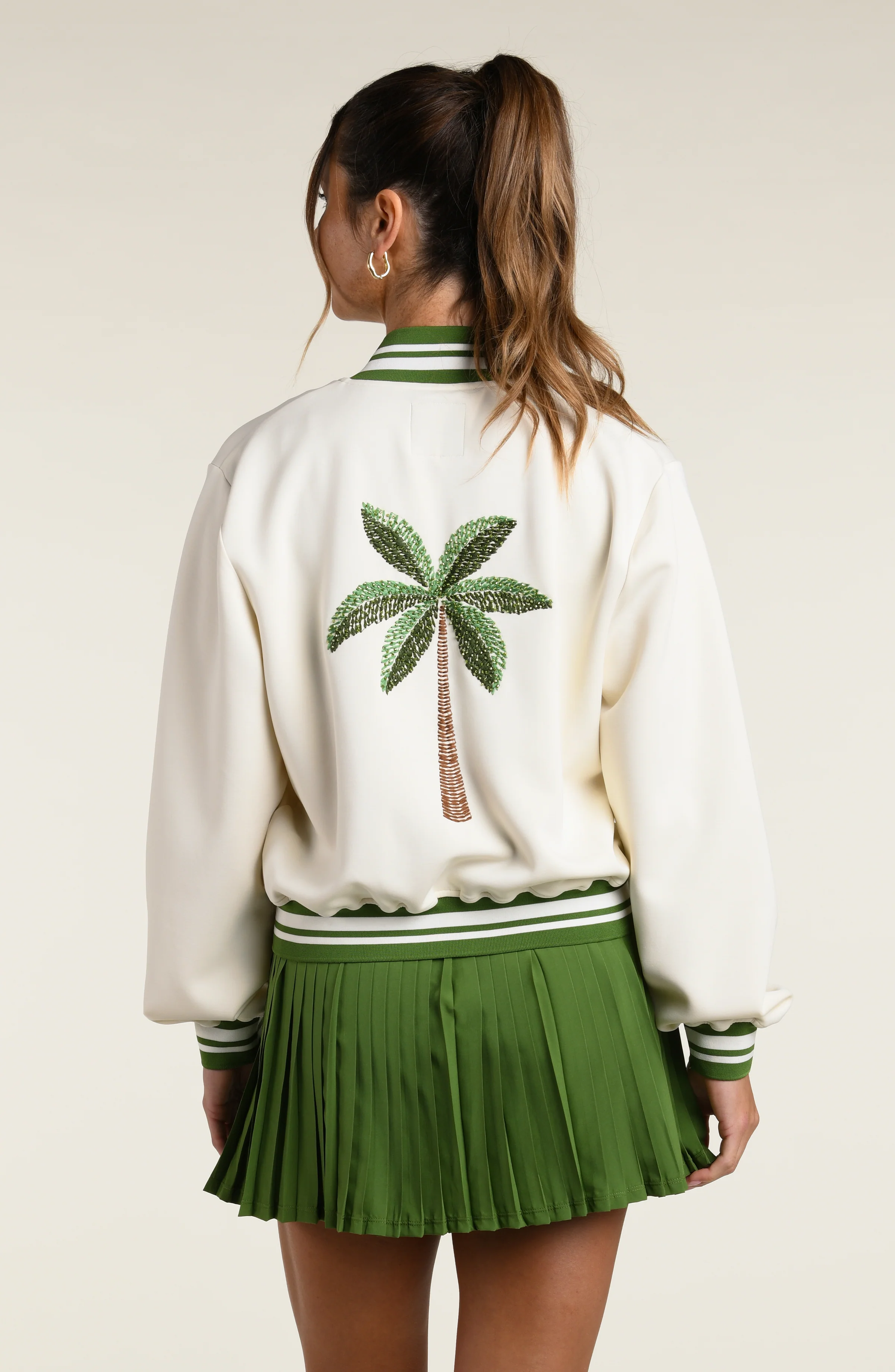 Sport Varsity Palm Jacket - Chalk - Image 3