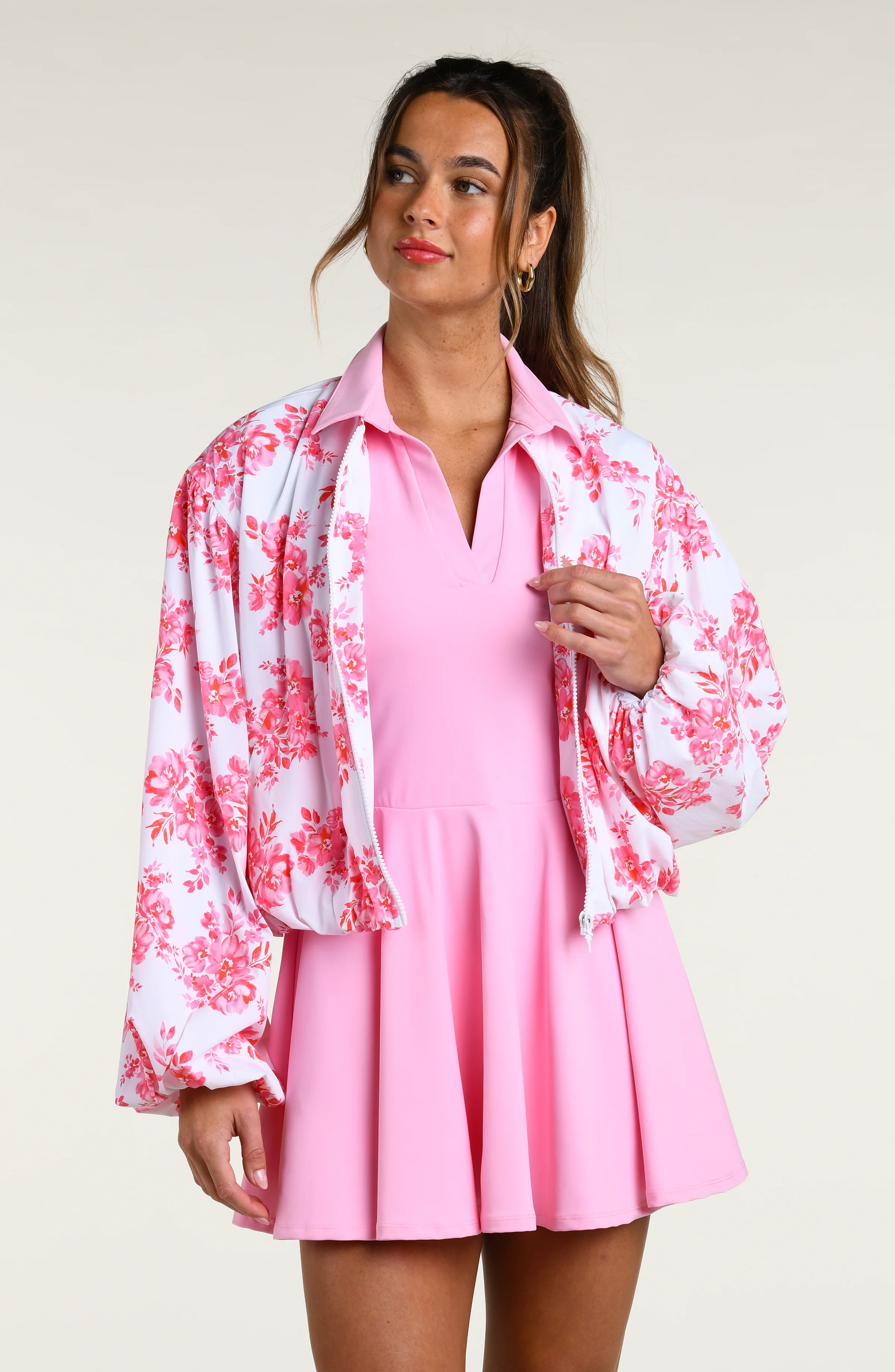 Sport Solids Collared Tennis Dress - Strawberry - Image 5
