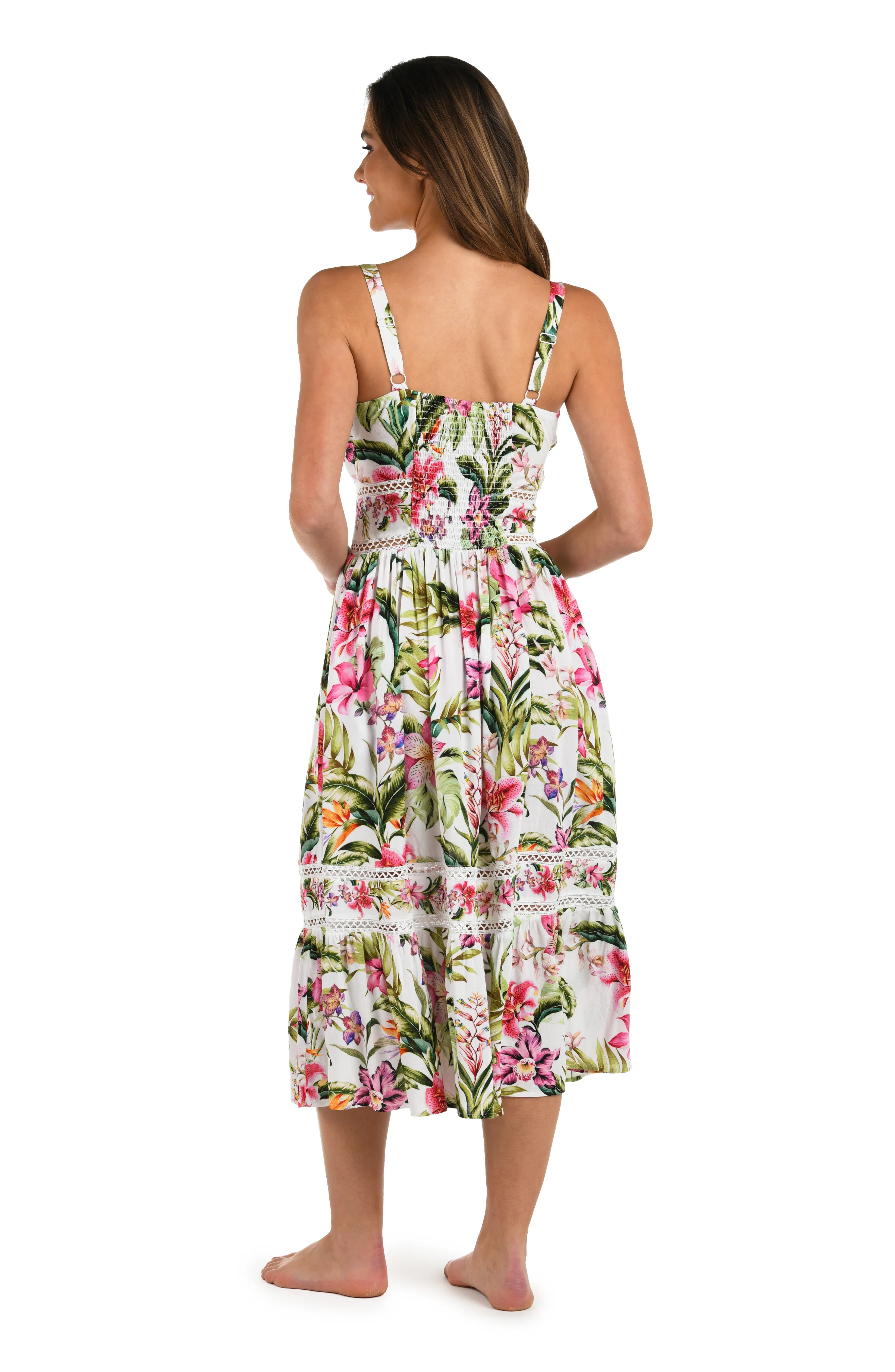 Polynesian Paradise Tunnel Neck Midi Dress - Image 3