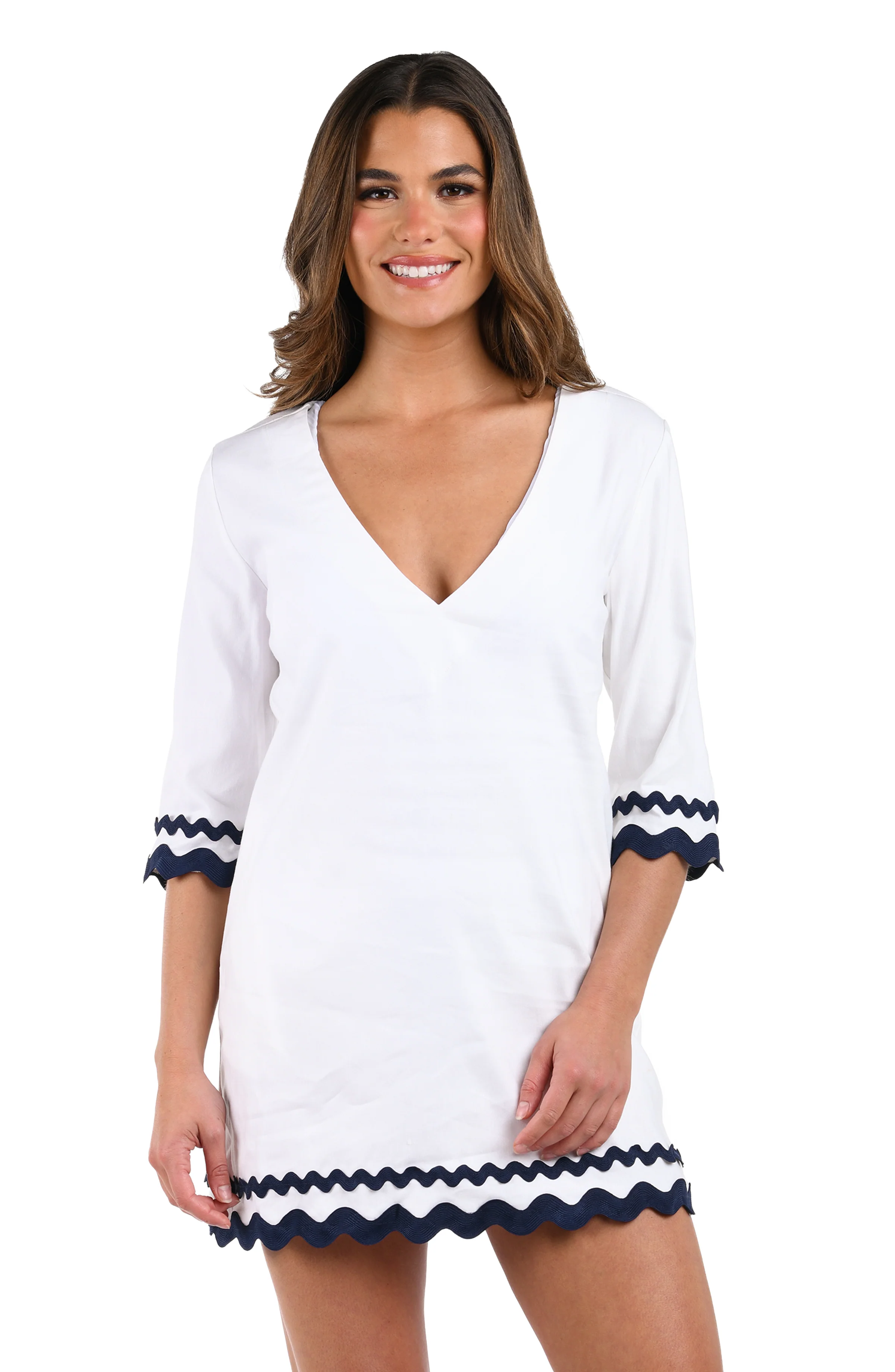 Poolside Chic V-Neck Tunic - Image 2