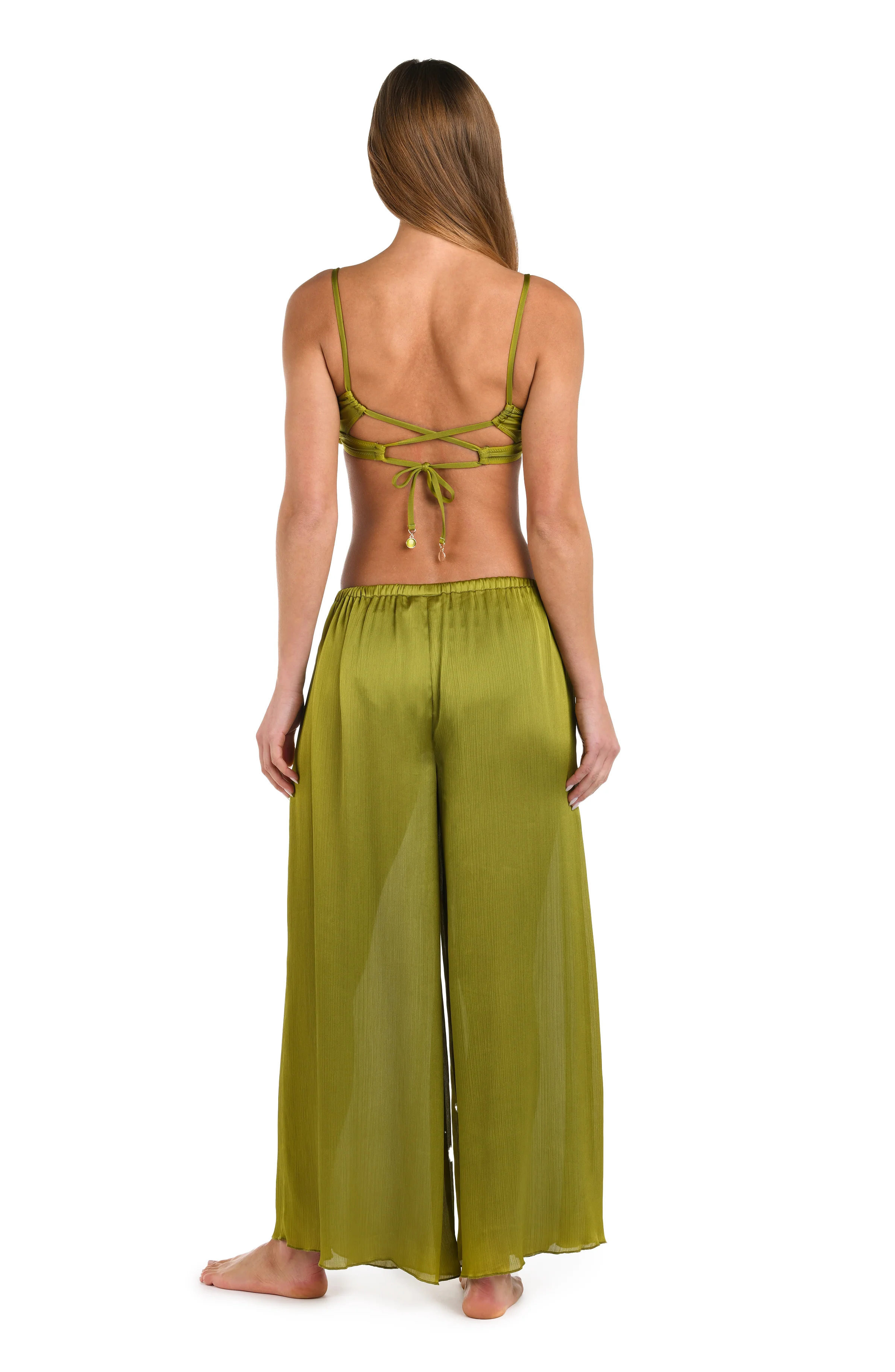Sunshine 79 Radiance Crinkle Beach Pant - Olive - Image 5