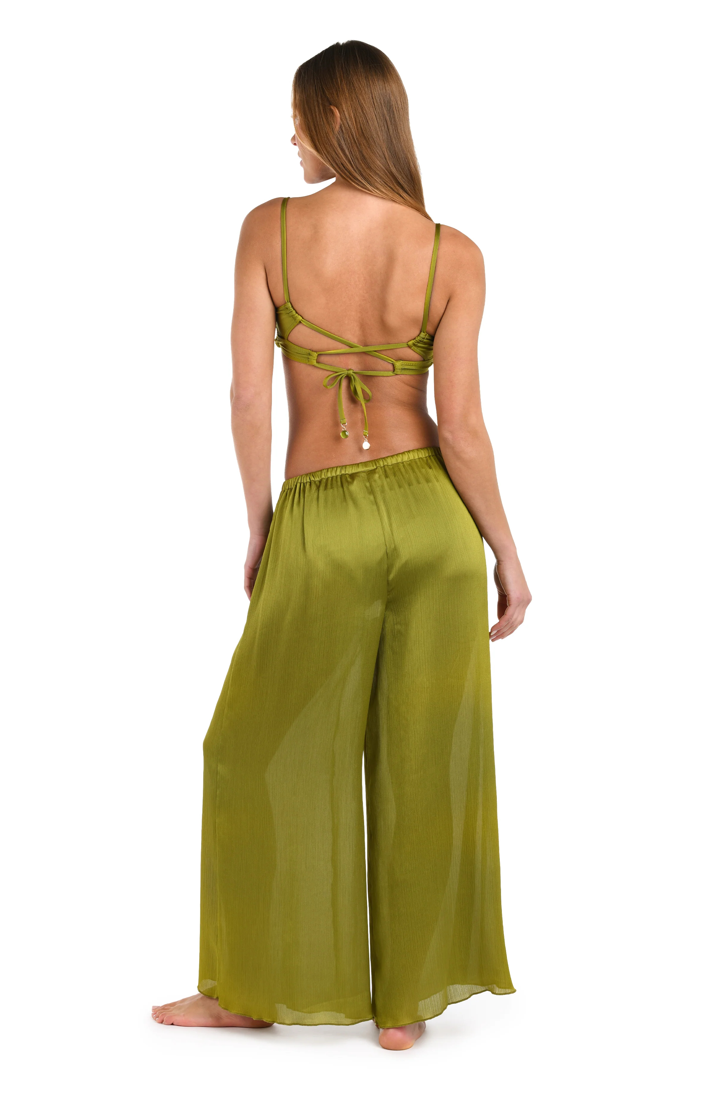 Sunshine 79 Radiance Crinkle Beach Pant - Olive - Image 7