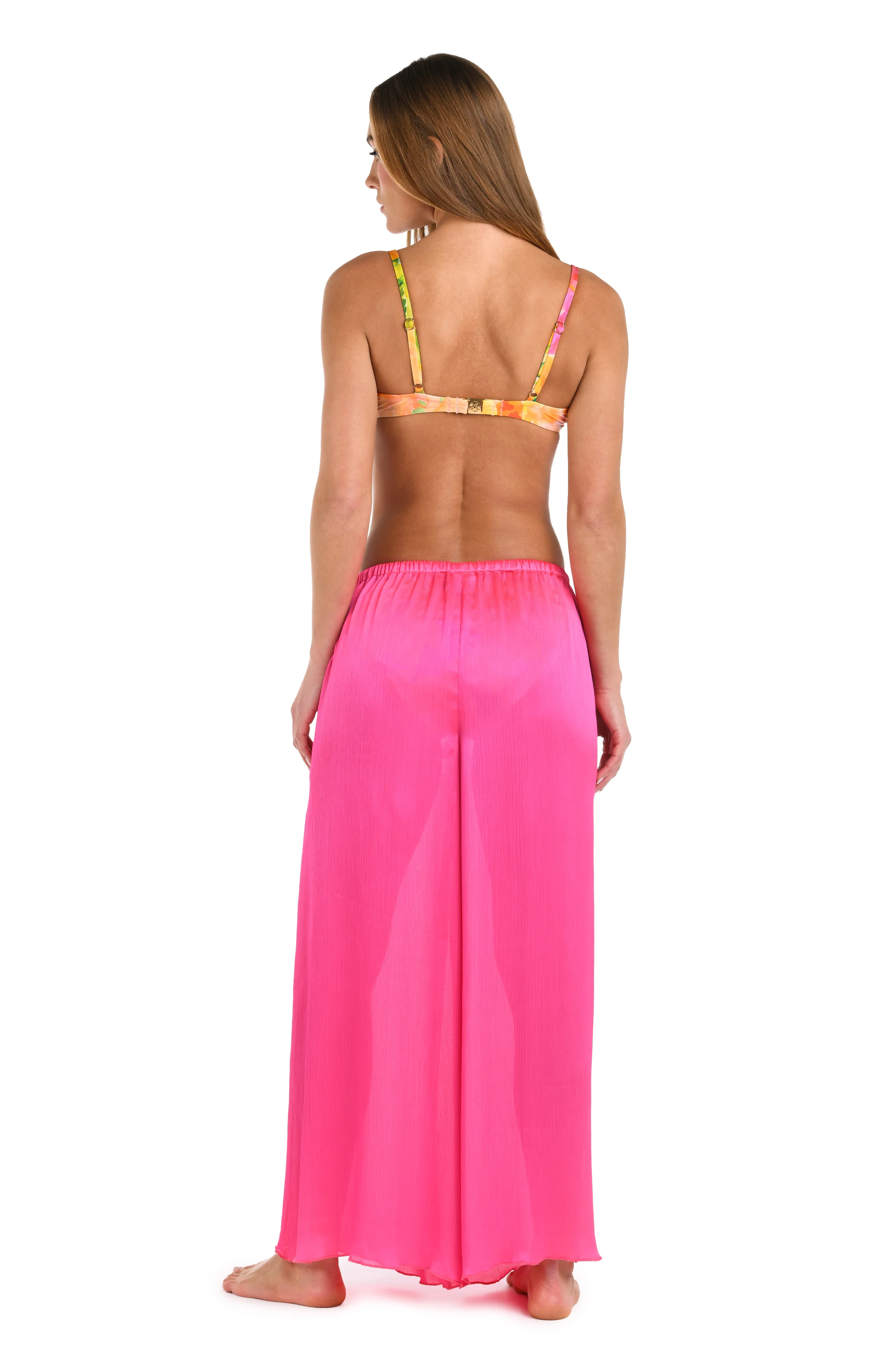 Sunshine 79 Radiance Crinkle Beach Pant - Bright Pink - Image 4
