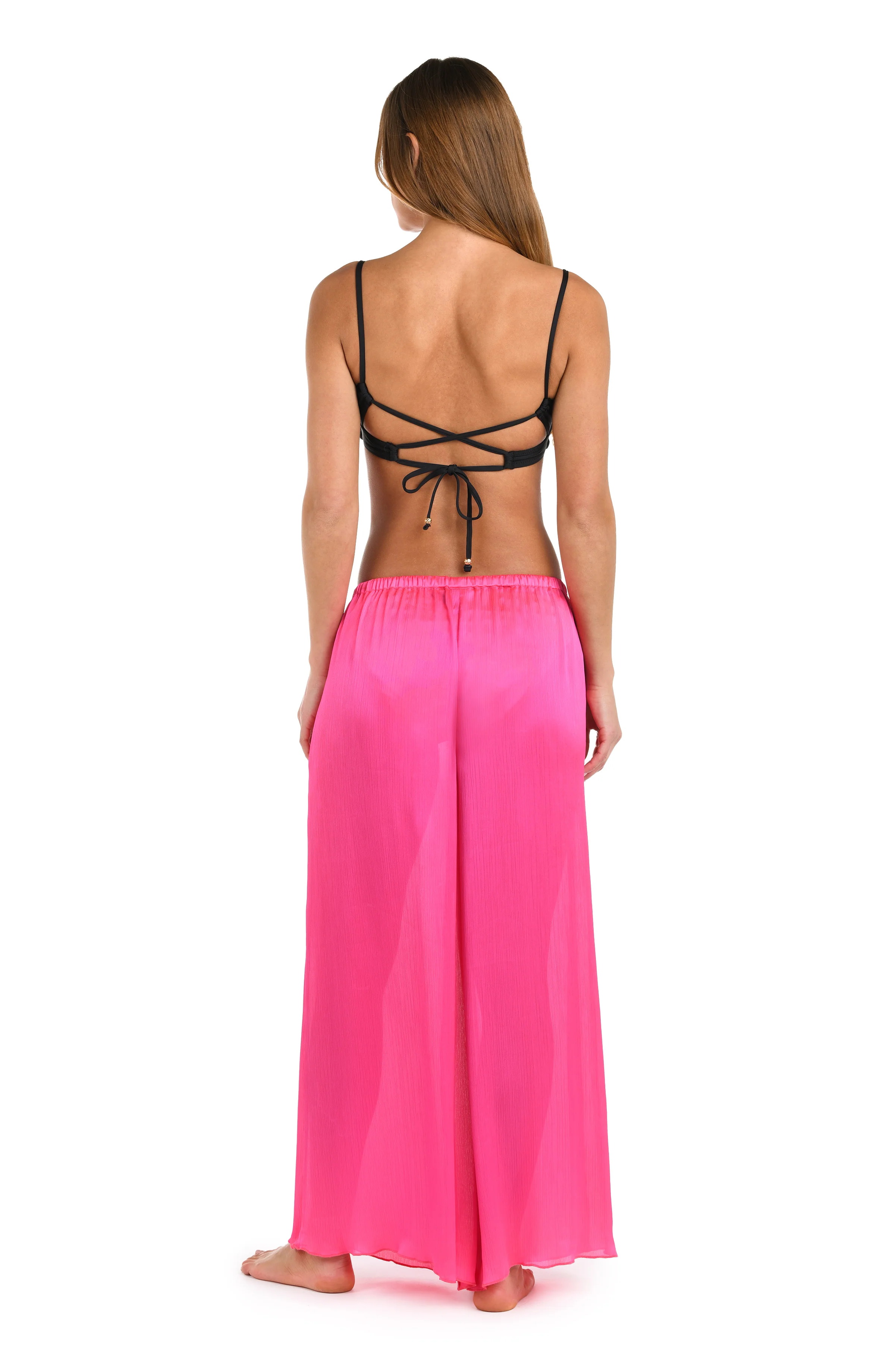 Sunshine 79 Radiance Crinkle Beach Pant - Bright Pink - Image 6