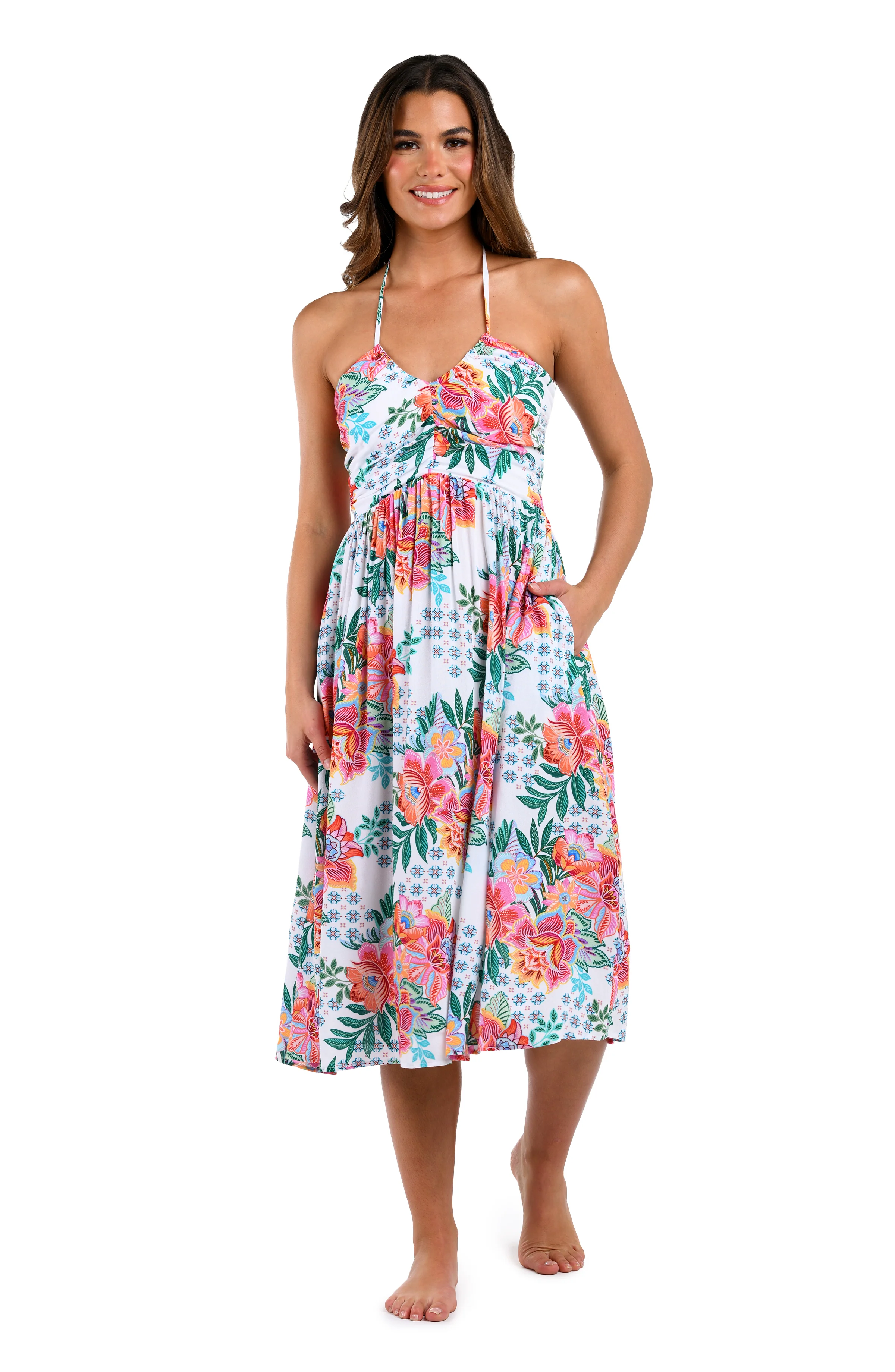 Riviera Resort Halter Midi Dress Cover Up - FINAL SALE - Image 2