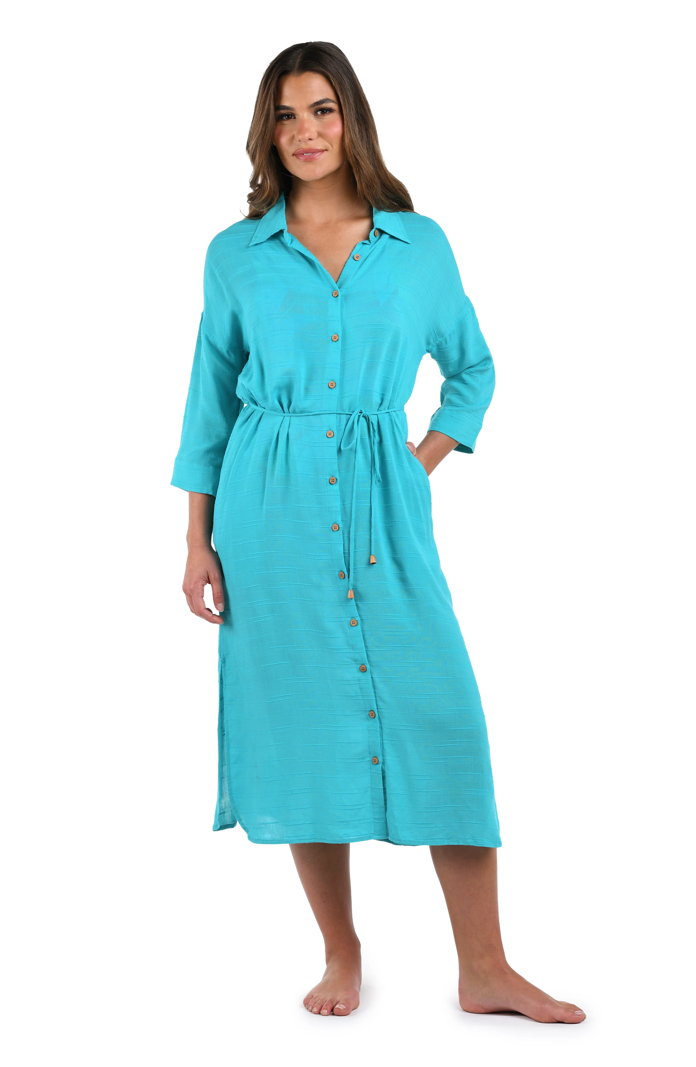 Sea Cove Covers Button Up Shirt Dress - Image 2