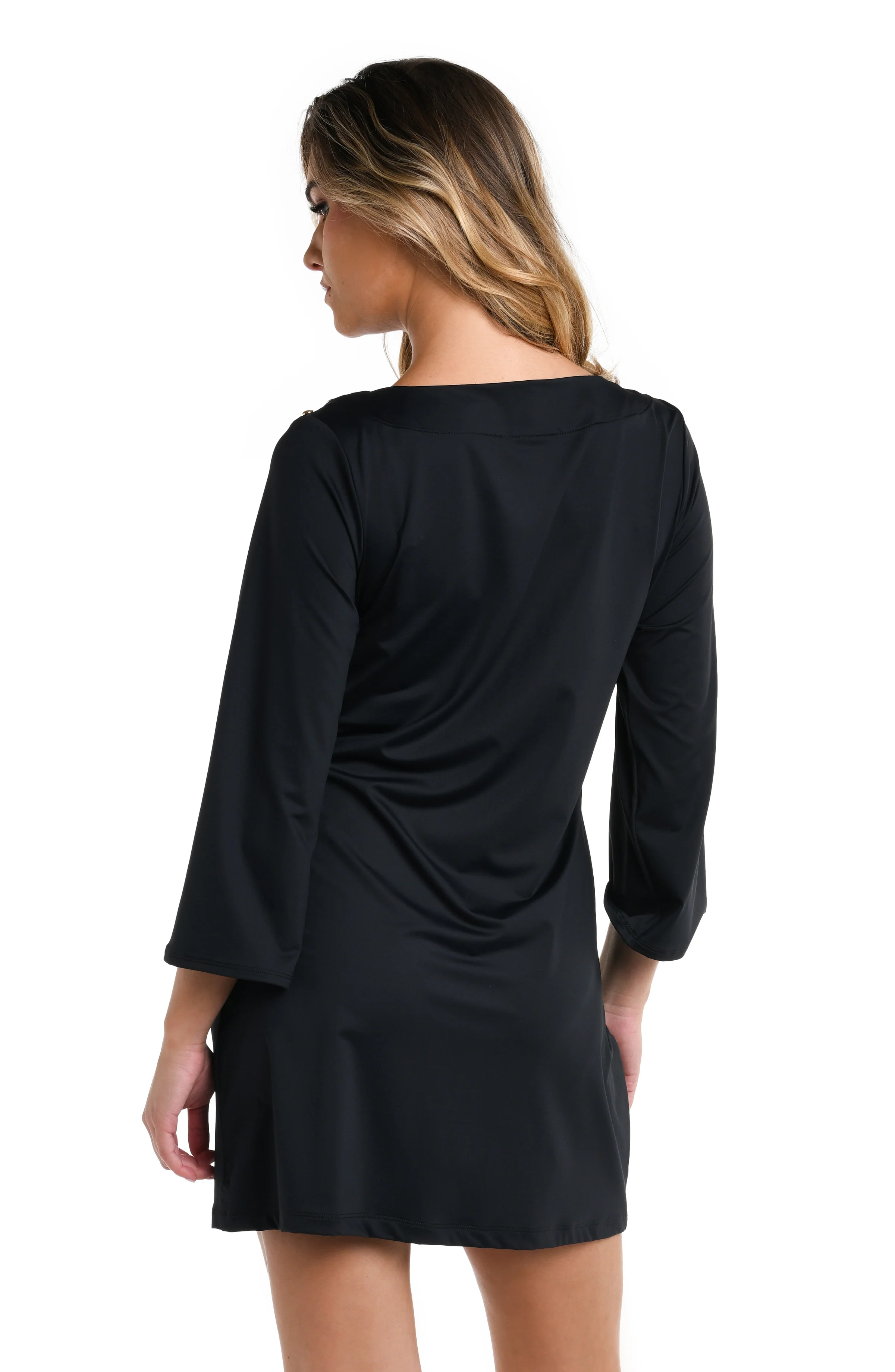 Slinky Jersey Boat Neck Tunic Cover Up - FINAL SALE - Image 2