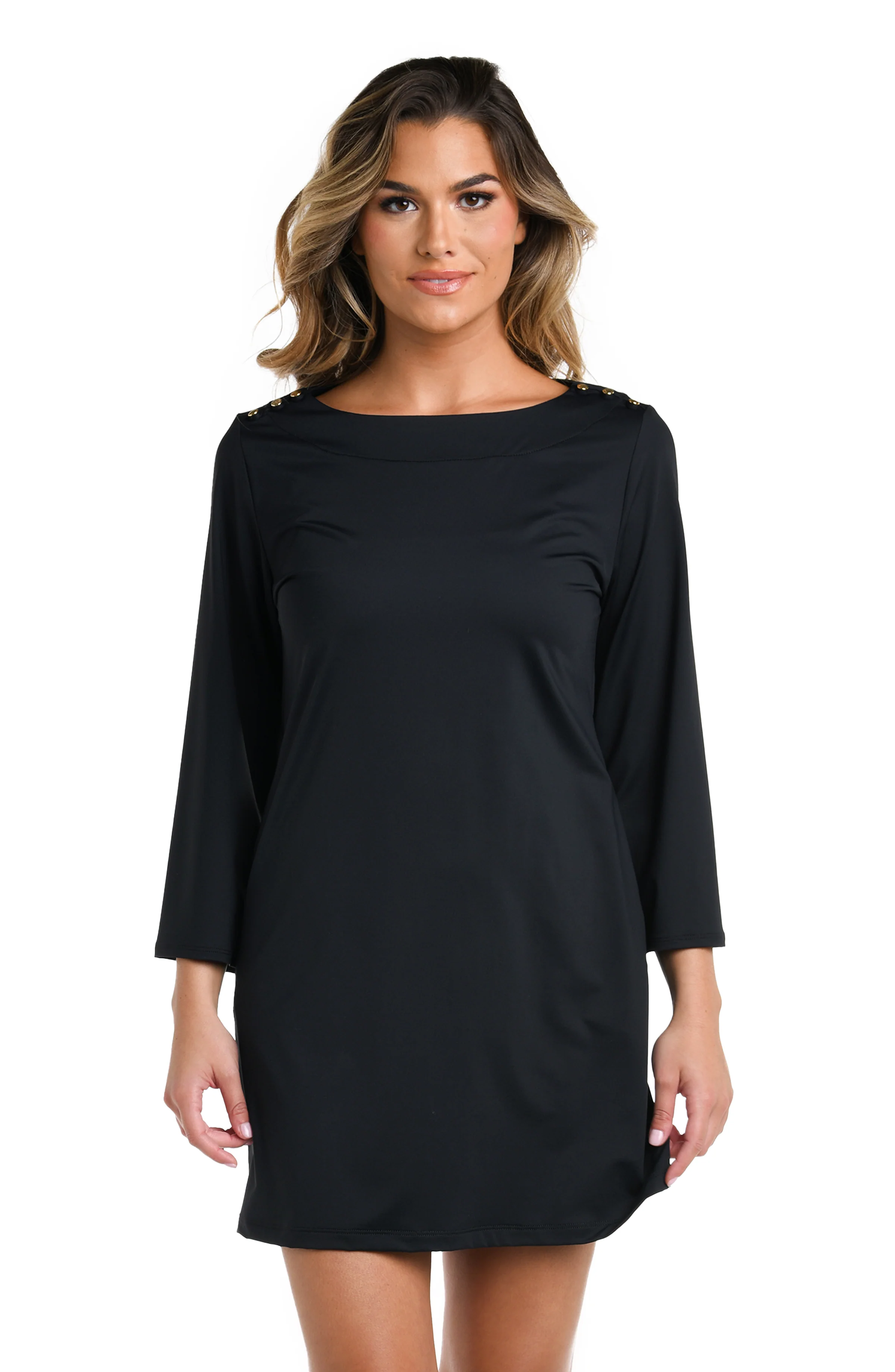 Slinky Jersey Boat Neck Tunic Cover Up - FINAL SALE - Image 3