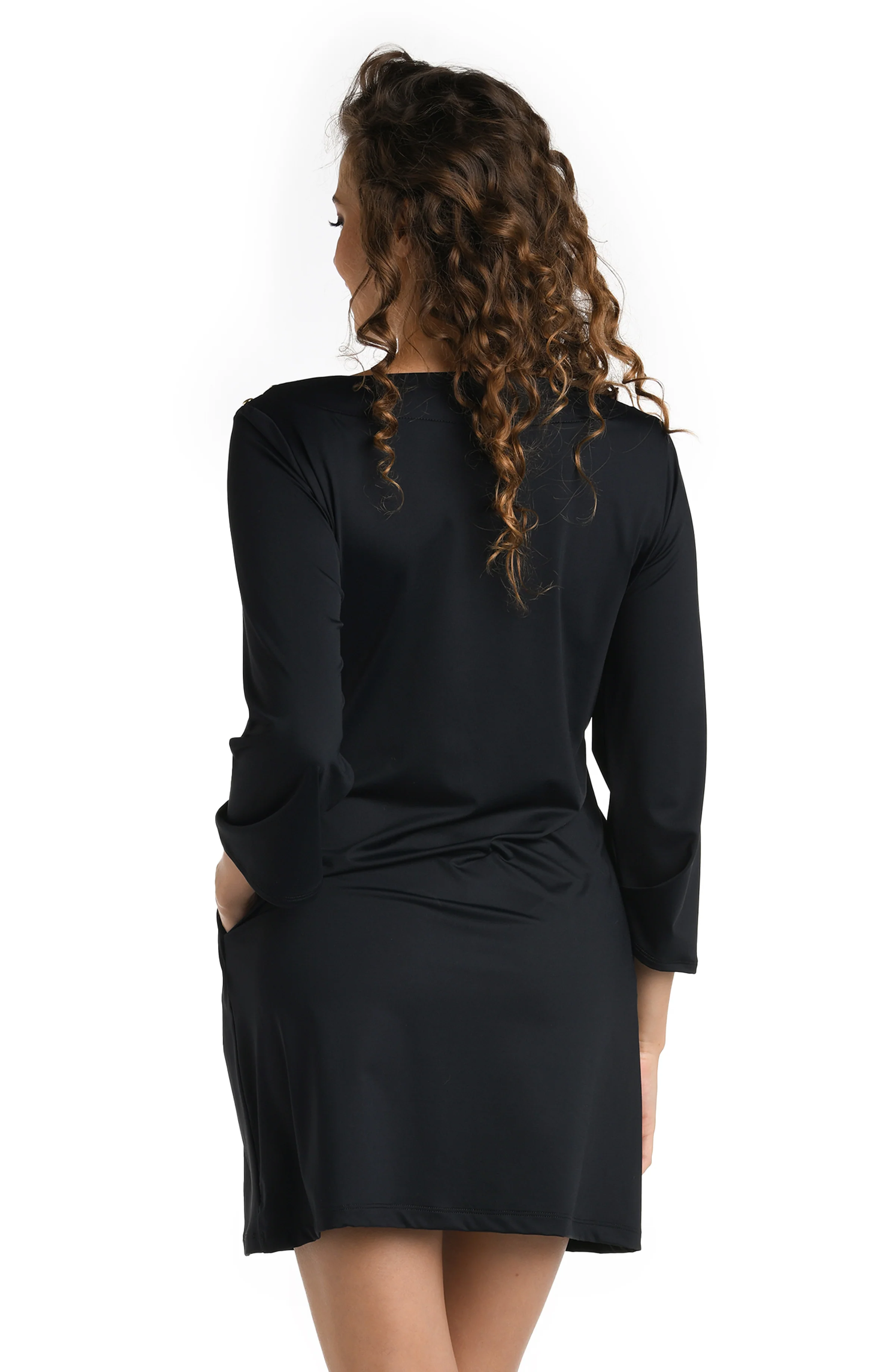 Slinky Jersey Boat Neck Tunic Cover Up - FINAL SALE - Image 5