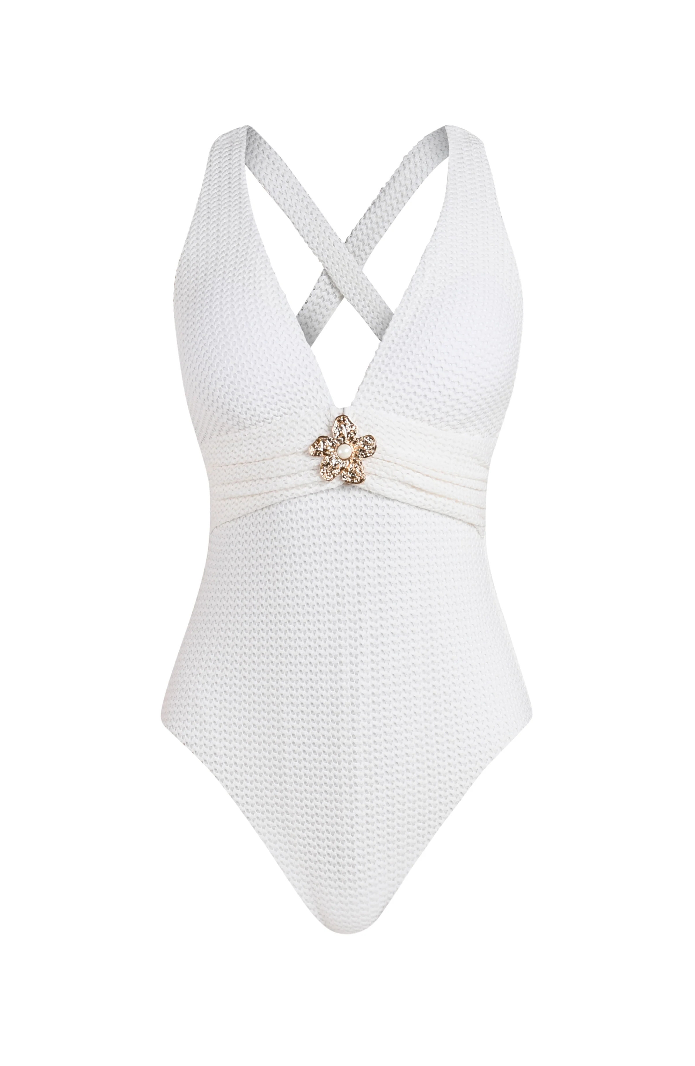 Sunshine 79 Flora Flair V-Plunge One Piece - Image 4