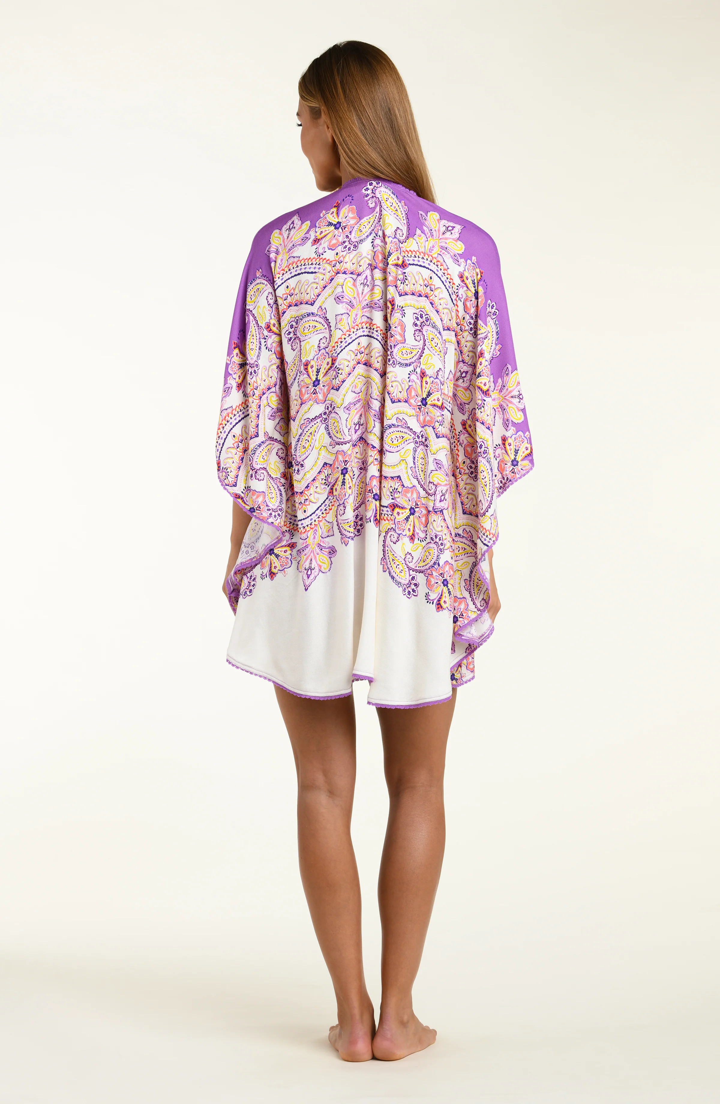 Sunshine 79 Lilac Cascade Open Front Kimono - Image 4