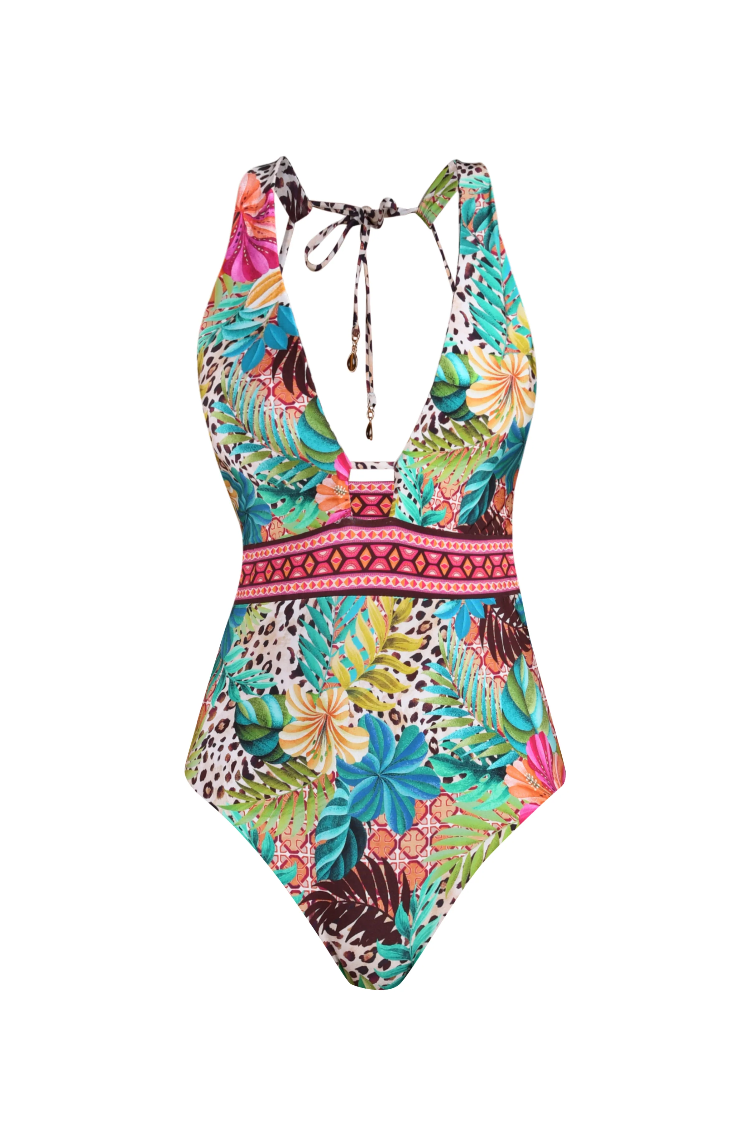 Sunshine 79 Paradise Heat Reversible Keyhole V-Plunge One Piece - Image 6